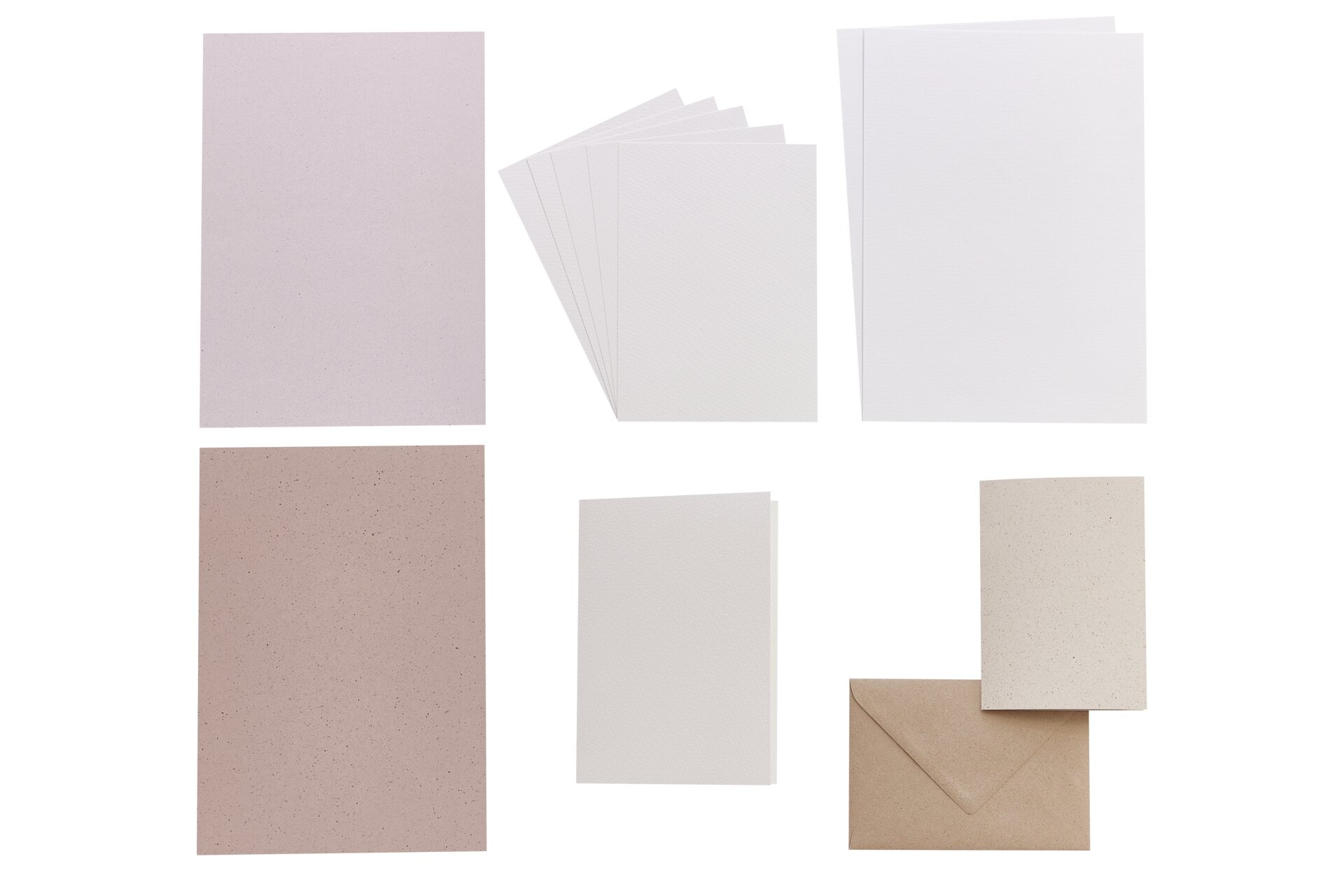 Cardstock, Papierkarten, Notizkarten, Einfarbig, Karten-Set