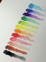 Aquarellfarben, Farbmuster, Mehrfarbig, Aquarellpapier, Farbverläufe