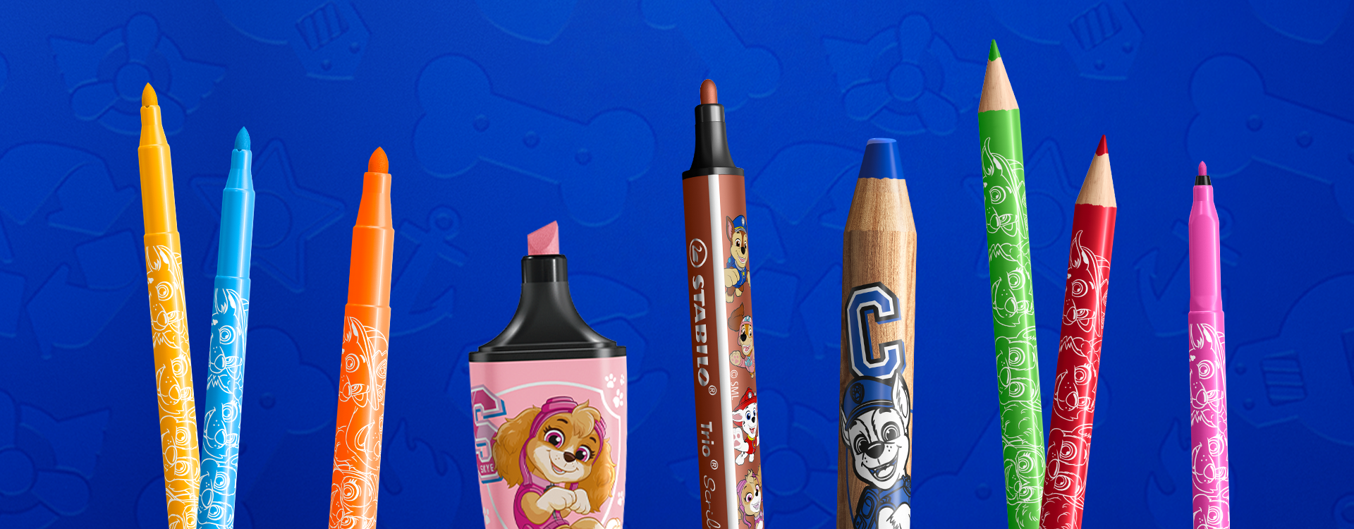 All pens STABILO PAW Patrol, Buntstifte, Marker, Kinderzeichnung, Bleistift, Klebstift