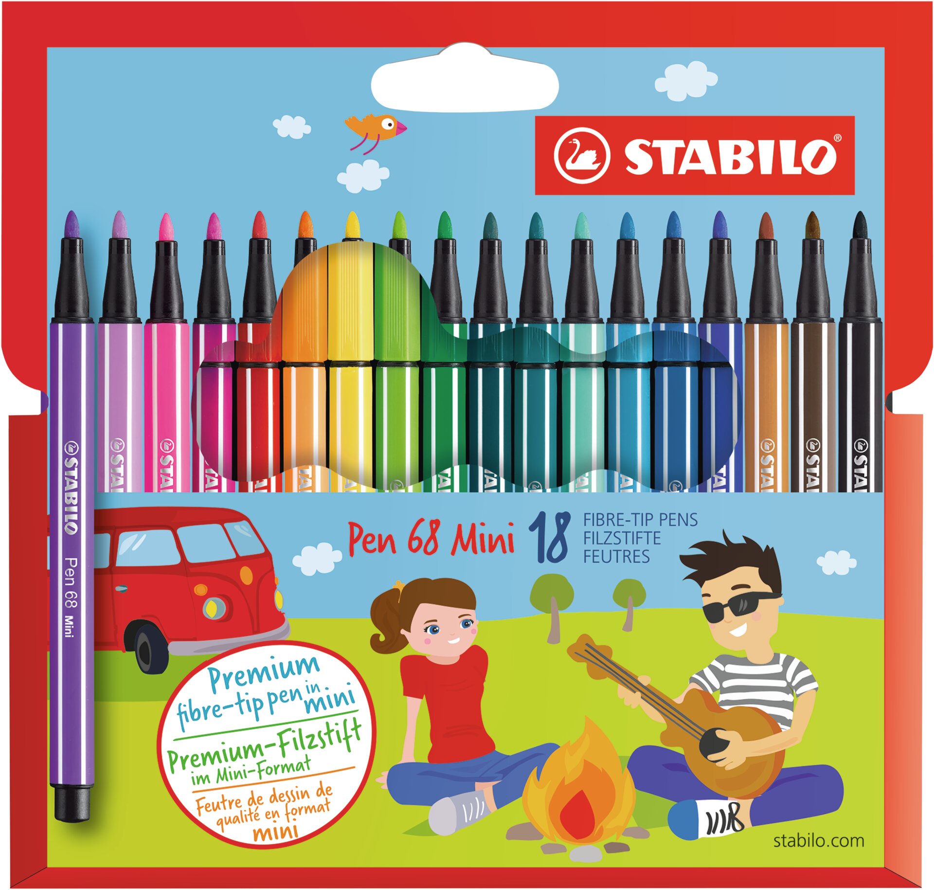 Premium-Filzstift STABILO Pen 68 Mini Fasermaler STABILO Pen 68 Mini