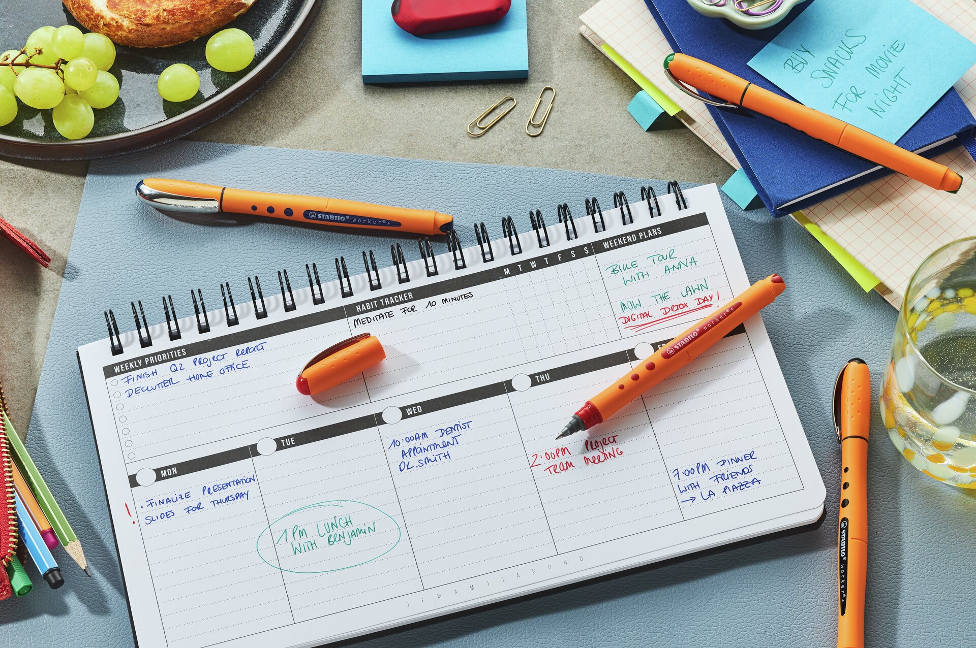 Tintenroller STABILO worker+ fine / medium