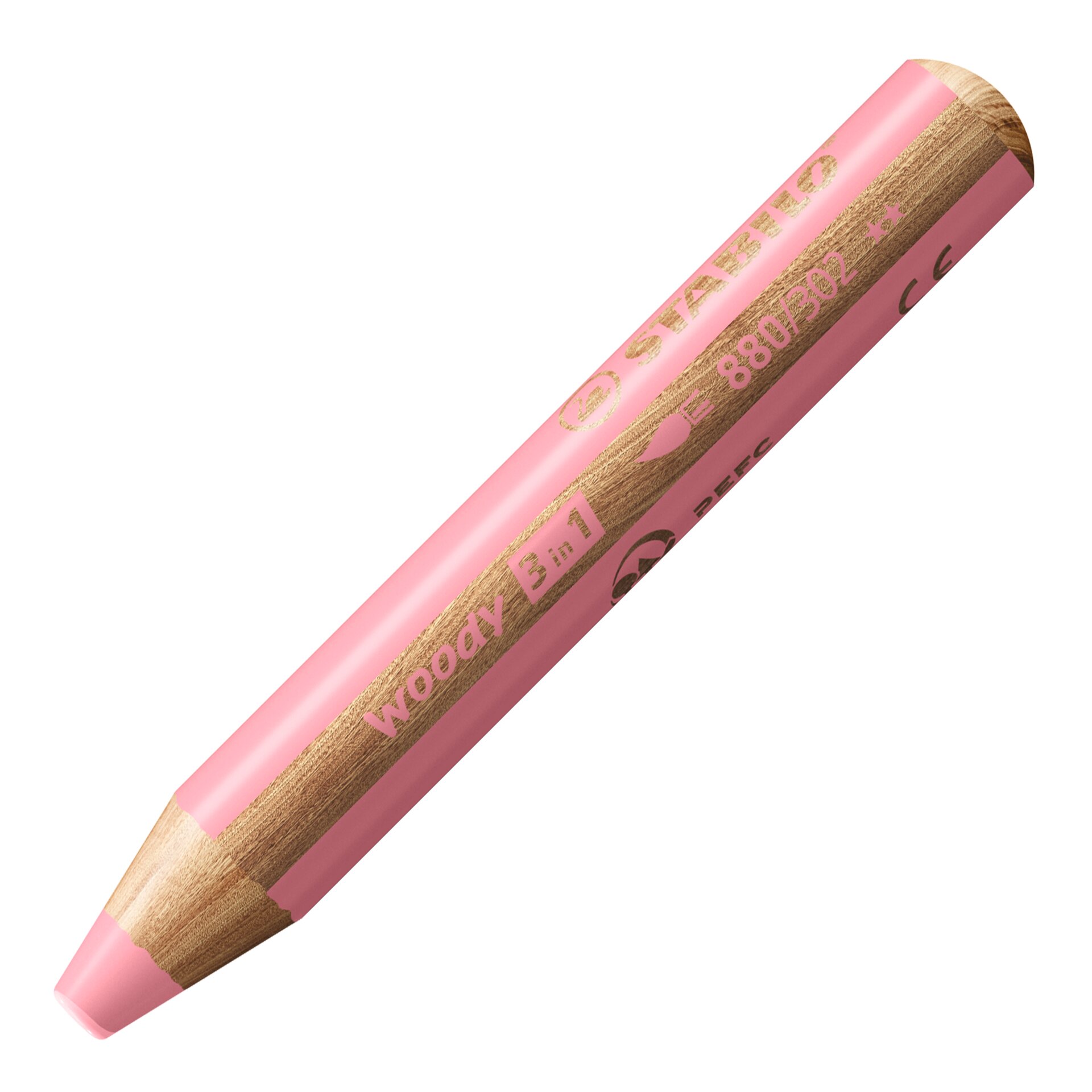 Buntstift STABILO woody 3 in 1 Buntstifte STABILO woody 3 in 1, pencil, Holzstift, pink, Holz, Bleistift