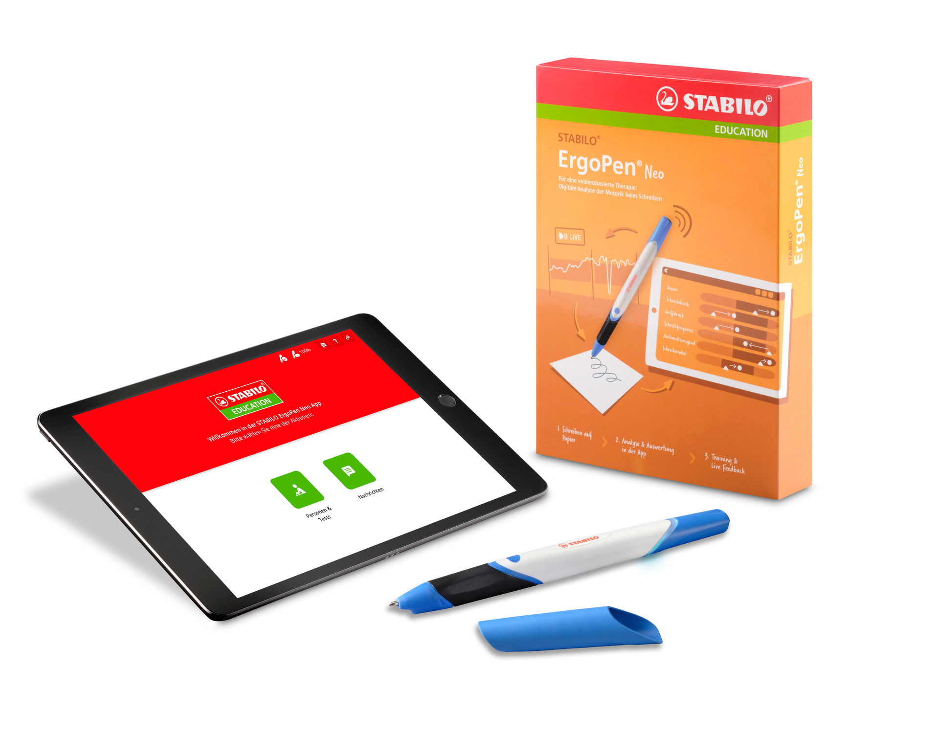 Digitaler Stift mit App für die Ergotherapie – STABILO ErgoPen Neo STABILO DigiPen STABILO ErgoPen