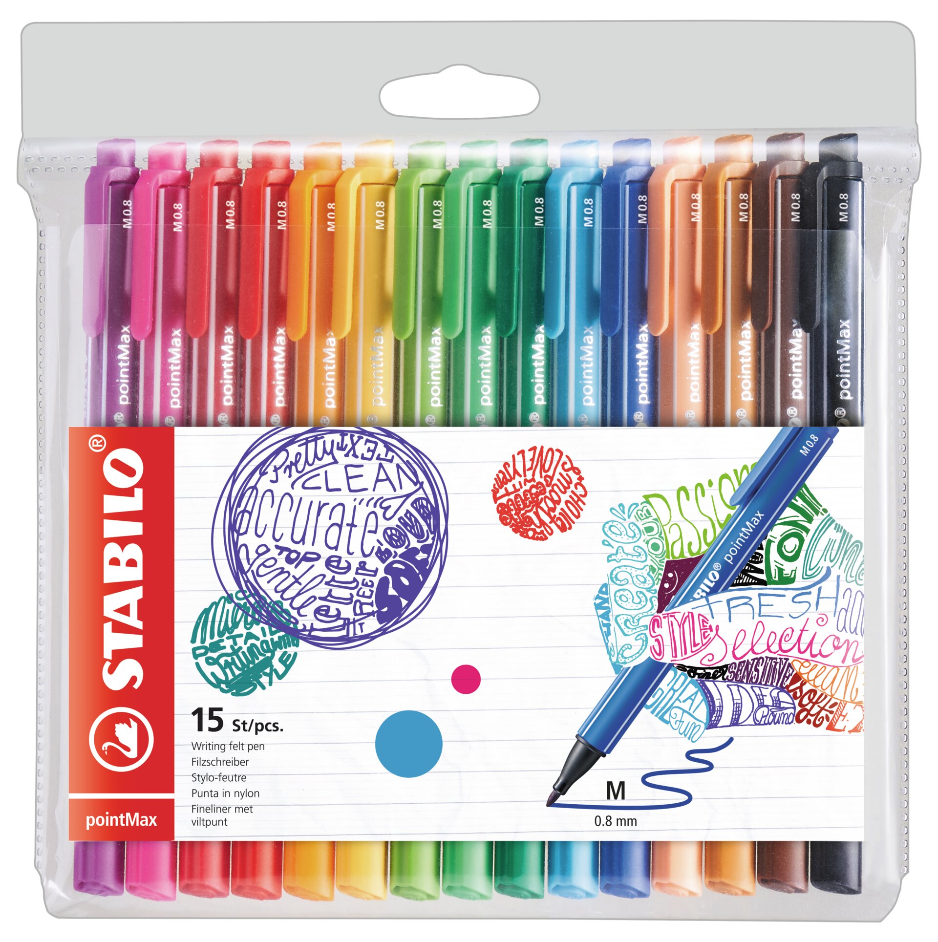 Stylo-feutre pointe nylon STABILO pointMax Stylos-feutres STABILO pointMax