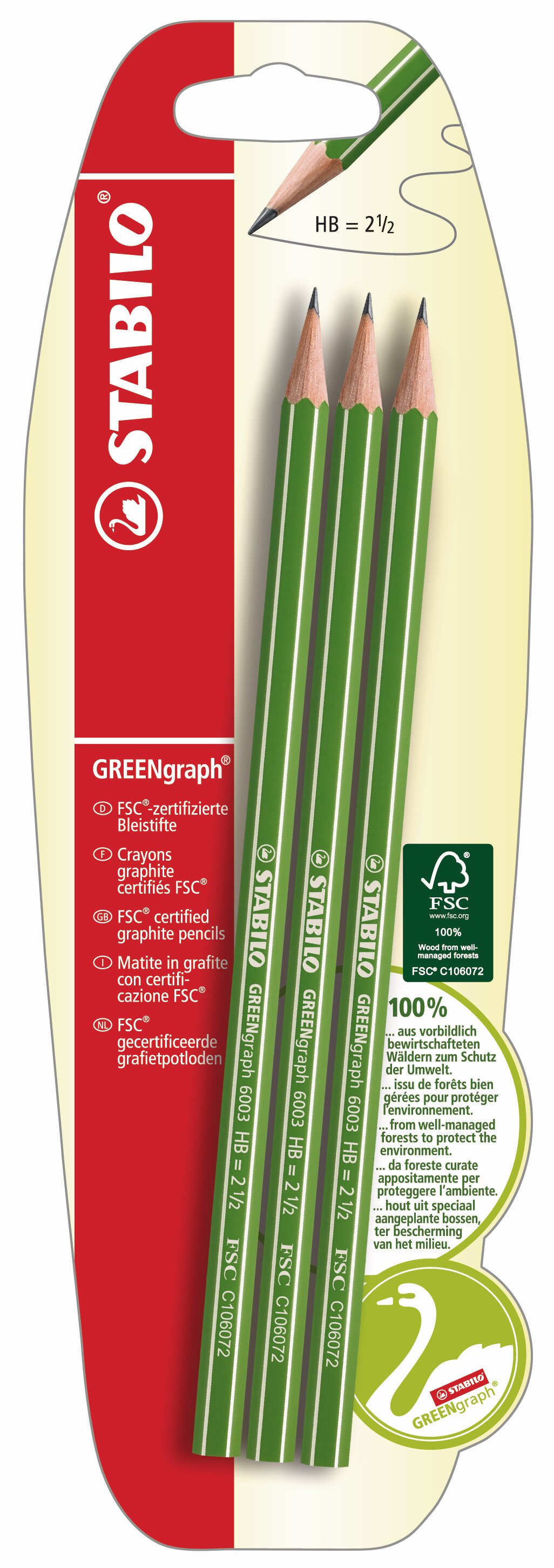 FSC® certifikovaná grafitová tužka STABILO GREENgraph Ceruzky STABILO GREENgraph