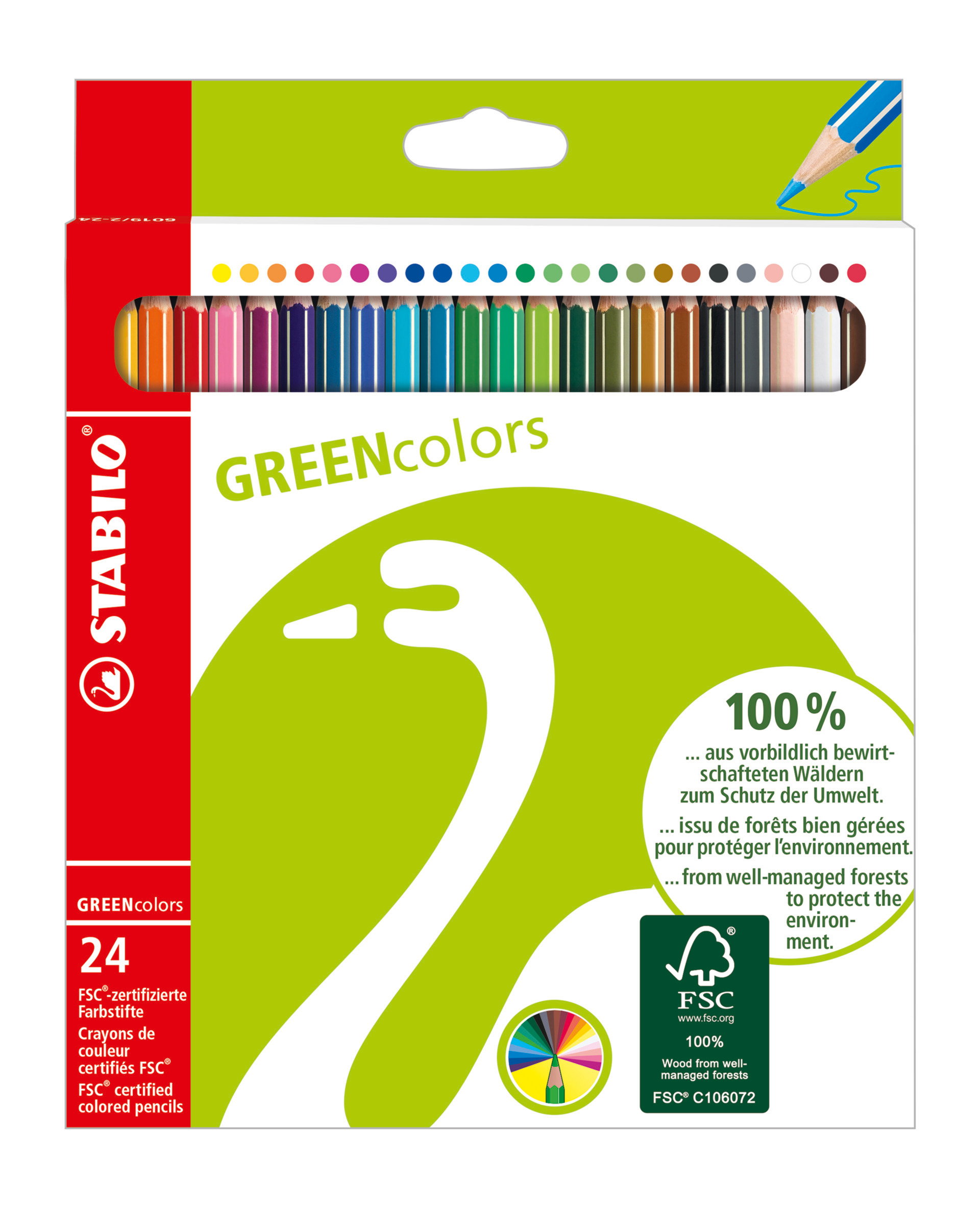 Crayon de couleur certifié FSC® STABILO GREENcolors Crayons de couleurs STABILO GREENcolors