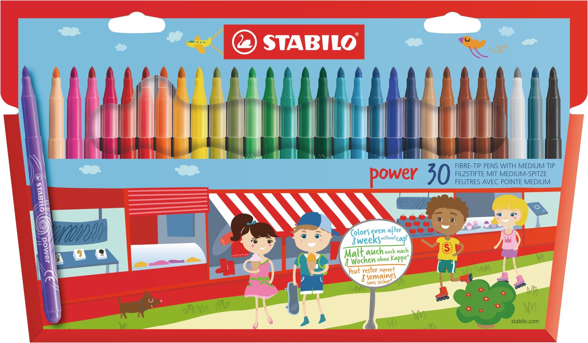 Feutre de coloriage pointe moyenne STABILO power Feutres STABILO power