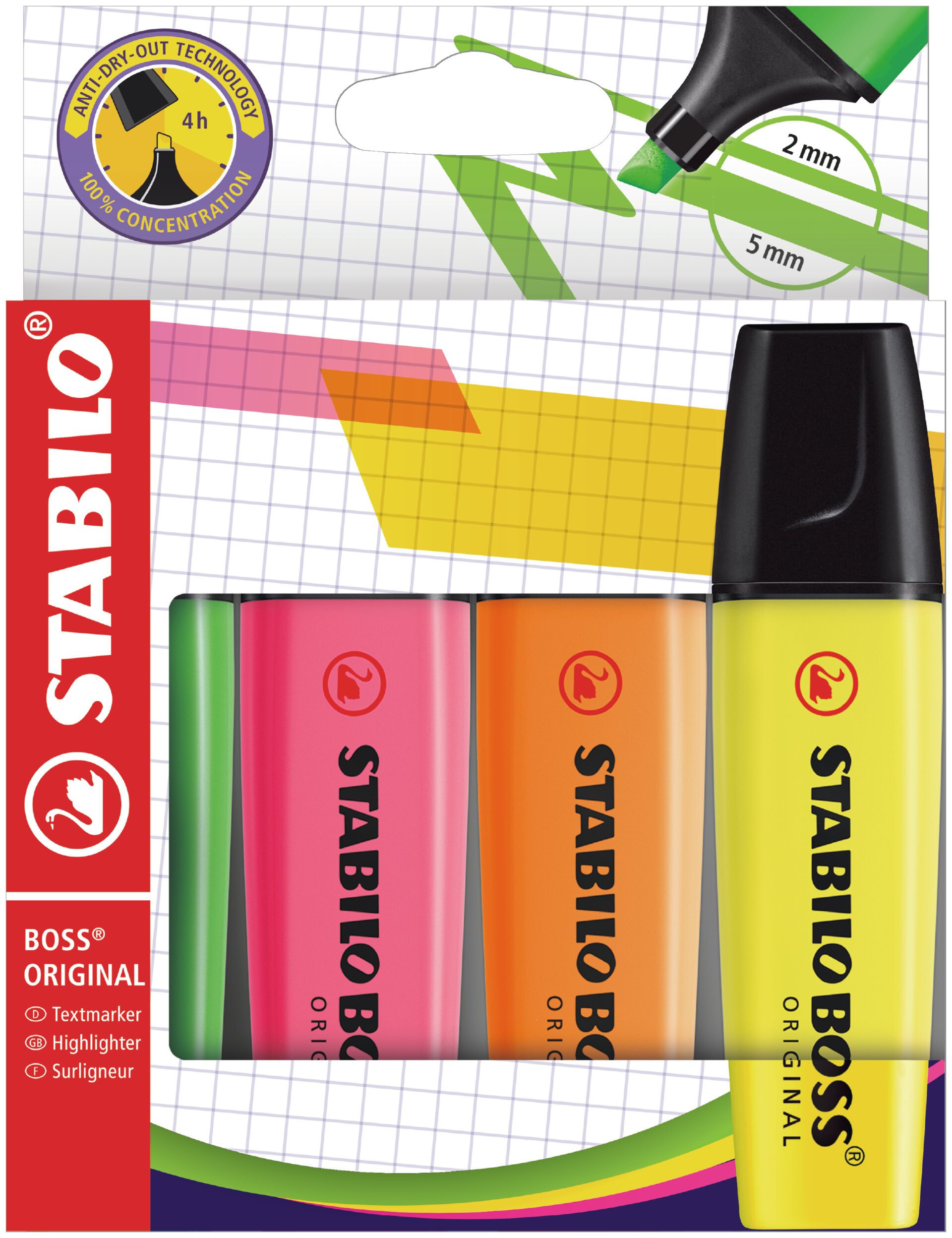 Markeerstift STABILO BOSS ORIGINAL Markeerstiften STABILO BOSS ORIGINAL
