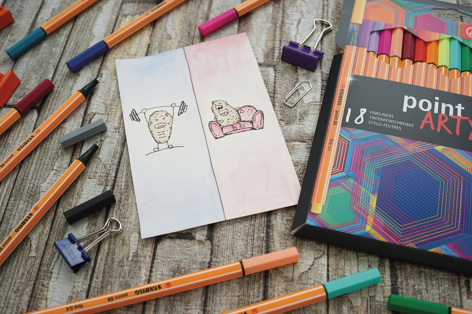 Fineliner STABILO point 88 - pack of 24 colors ARTY | STABILO
