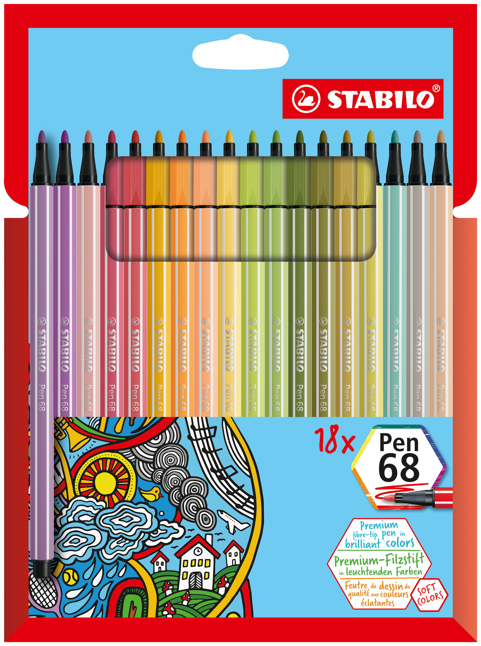 Premium felt-tip pen STABILO Pen 68 Fiber-Tip Pen STABILO Pen 68