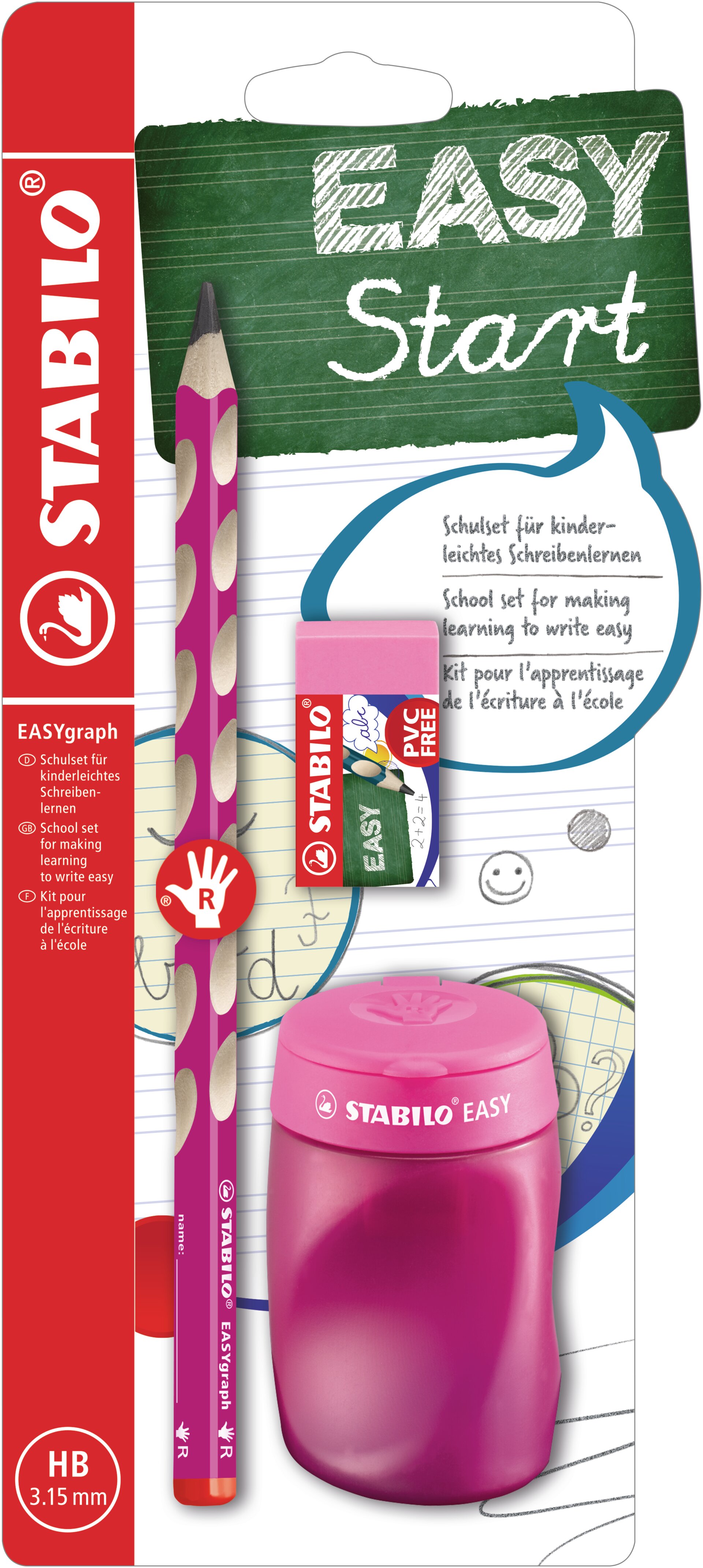 Schulset EASYgraph + Spitzer Bleistifte STABILO EASYgraph, Schreibset, Stift, Bleistift, Schulbedarf, Kulturtpaket?