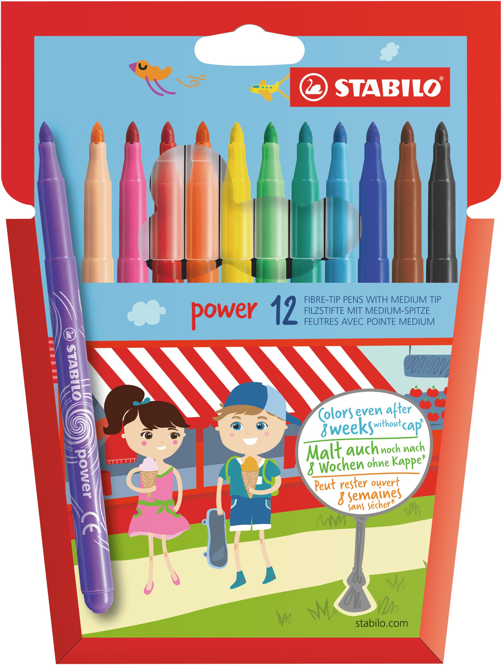 Feutre de coloriage pointe moyenne STABILO power Feutres STABILO power