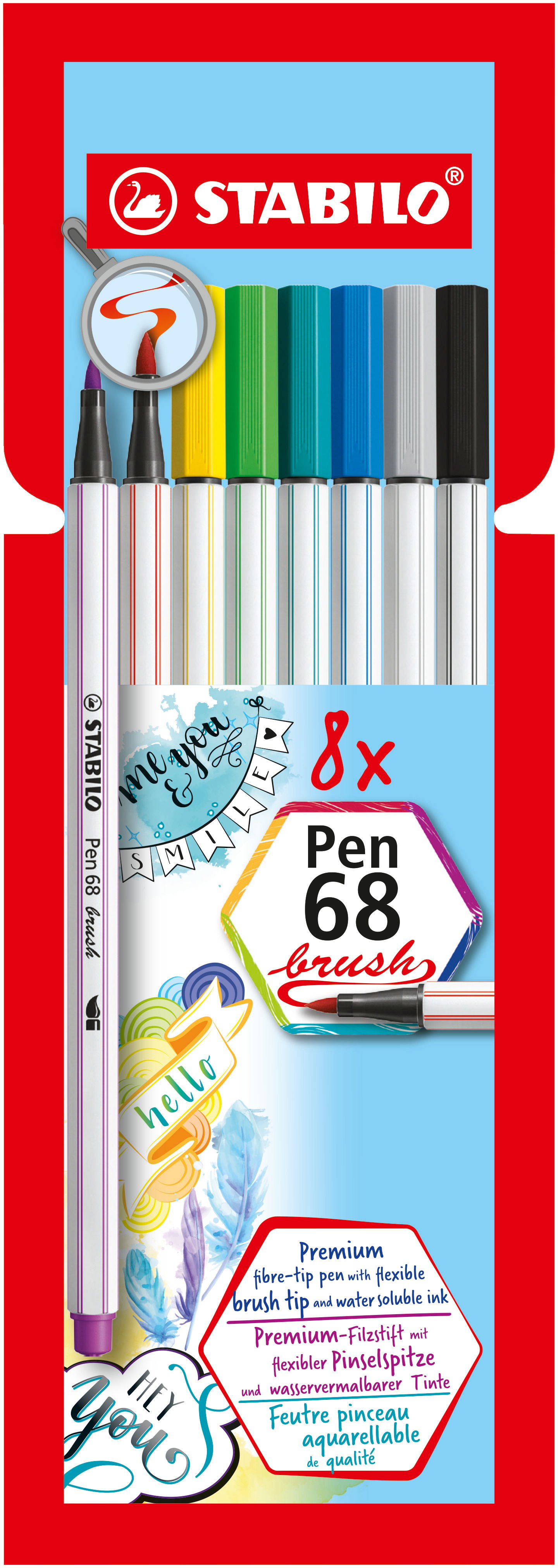 Fasermaler STABILO Pen 68 brush