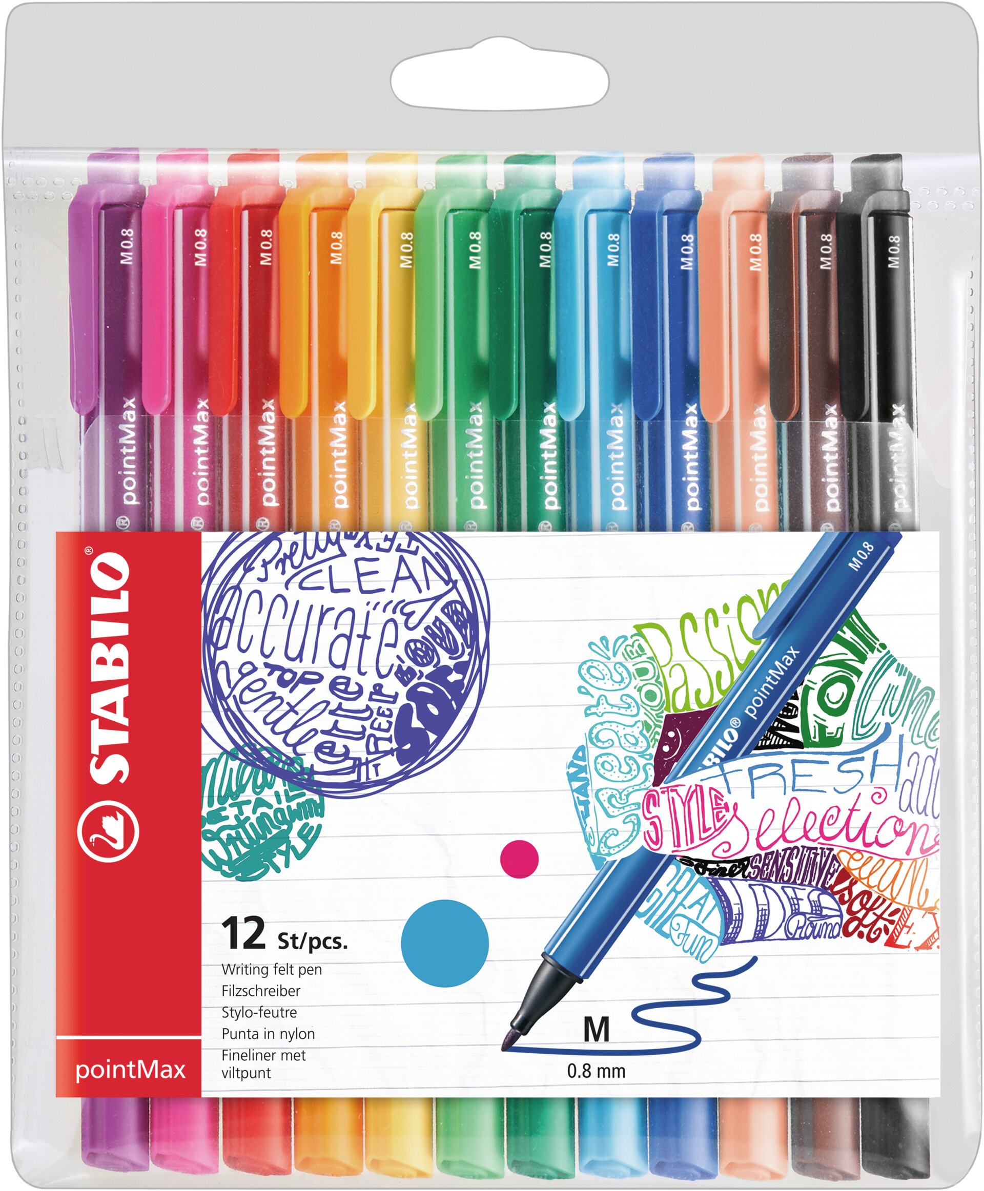 Stylo-feutre pointe nylon STABILO pointMax Stylos-feutres STABILO pointMax