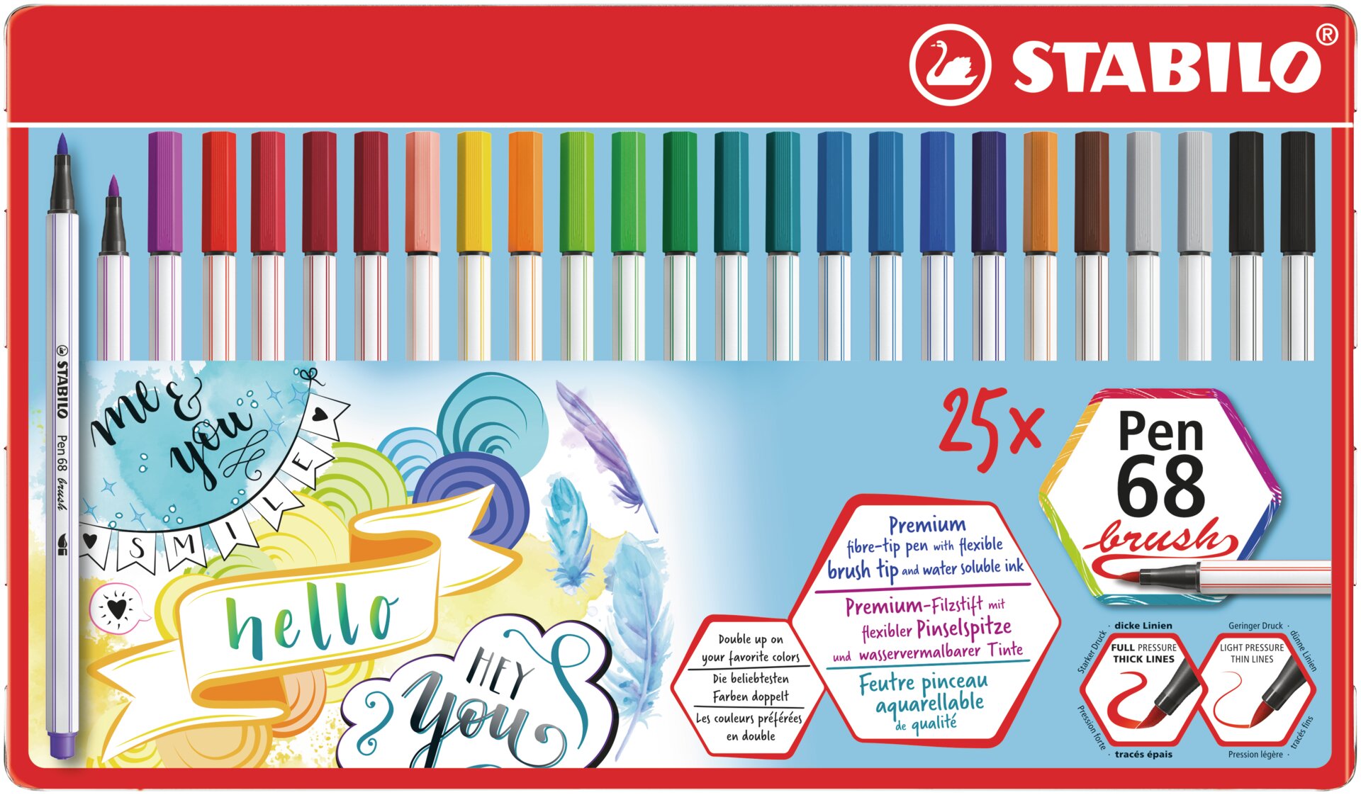Fiber-Tip Pen STABILO Pen 68 brush