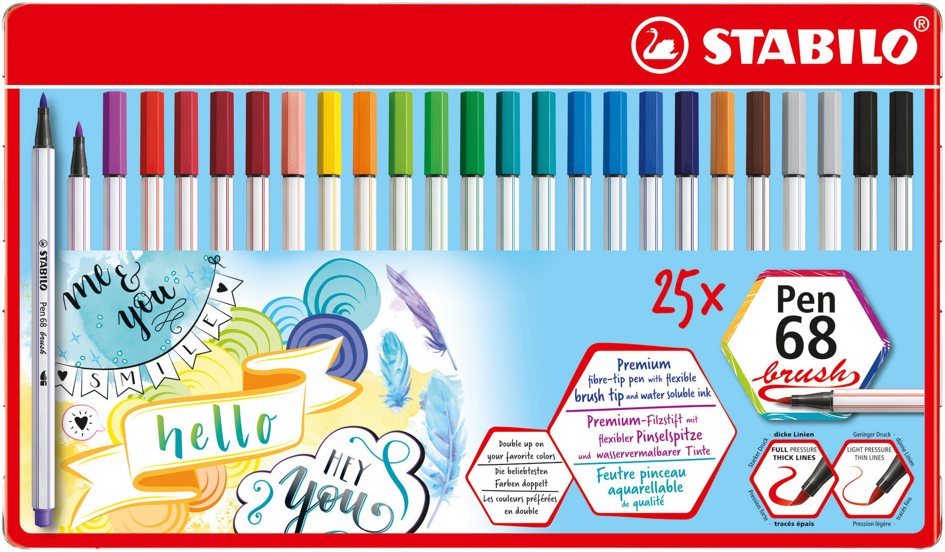 Fasermaler STABILO Pen 68 brush