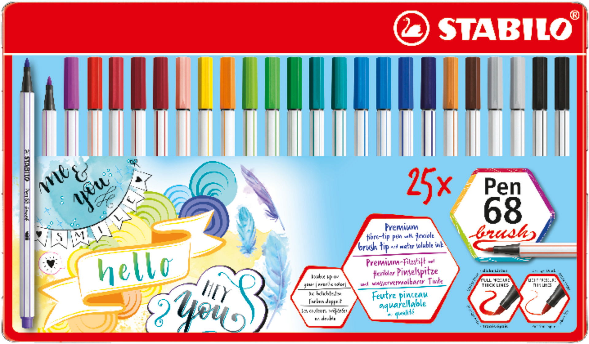 Rotulador punta de fibra STABILO Pen 68 brush