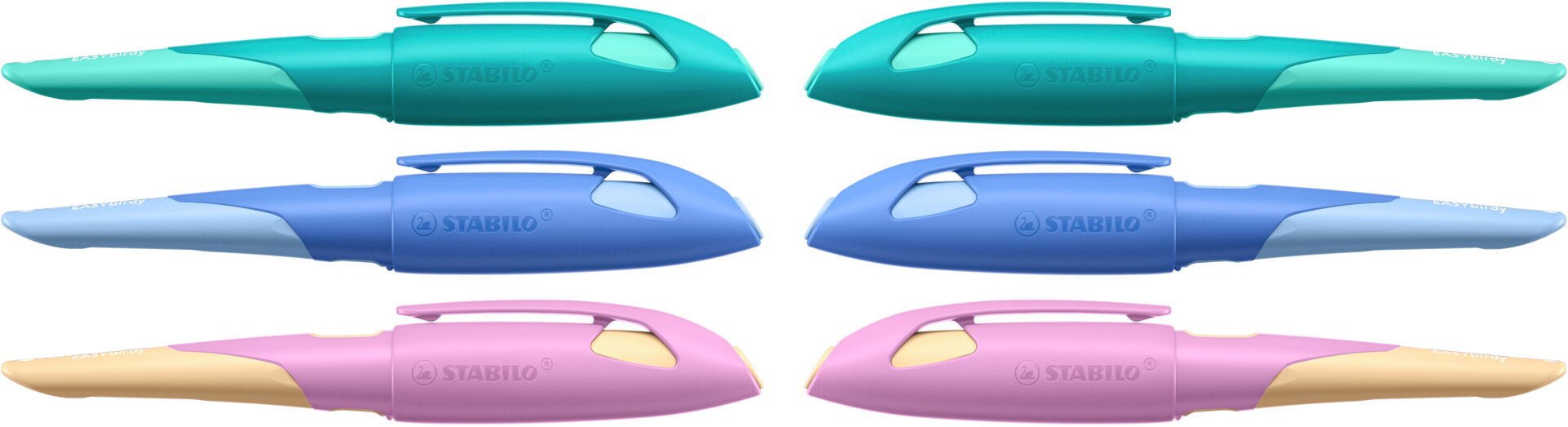 Ergonomischer Schulfüller STABILO EASYbirdy Pastel Edition Korrekturstift, Stabilo, fineliner, sichtbare Spitze, Mehrfarbig