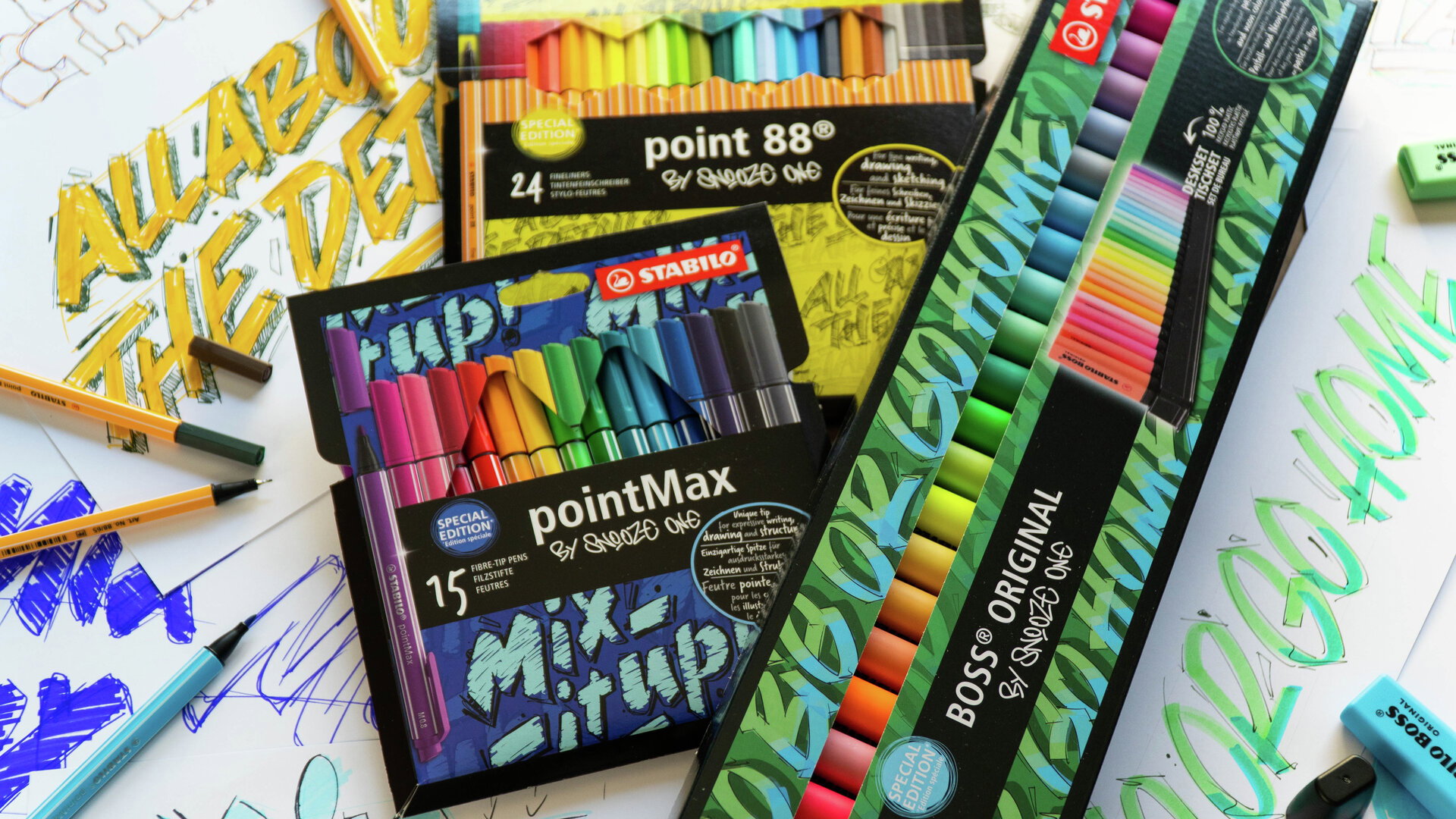 Sets sonstiges, Kunstset, Buntstifte, Filzstifte, Papierzeichen, Skizzenbuch