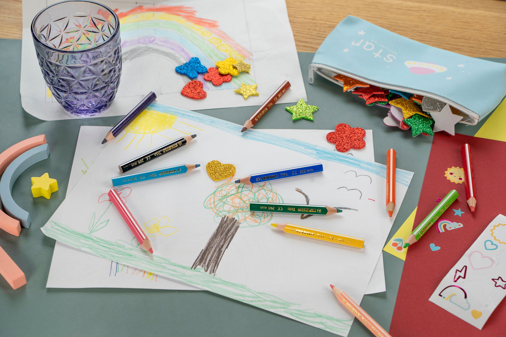 Colored Pencils STABILO Trio thick short