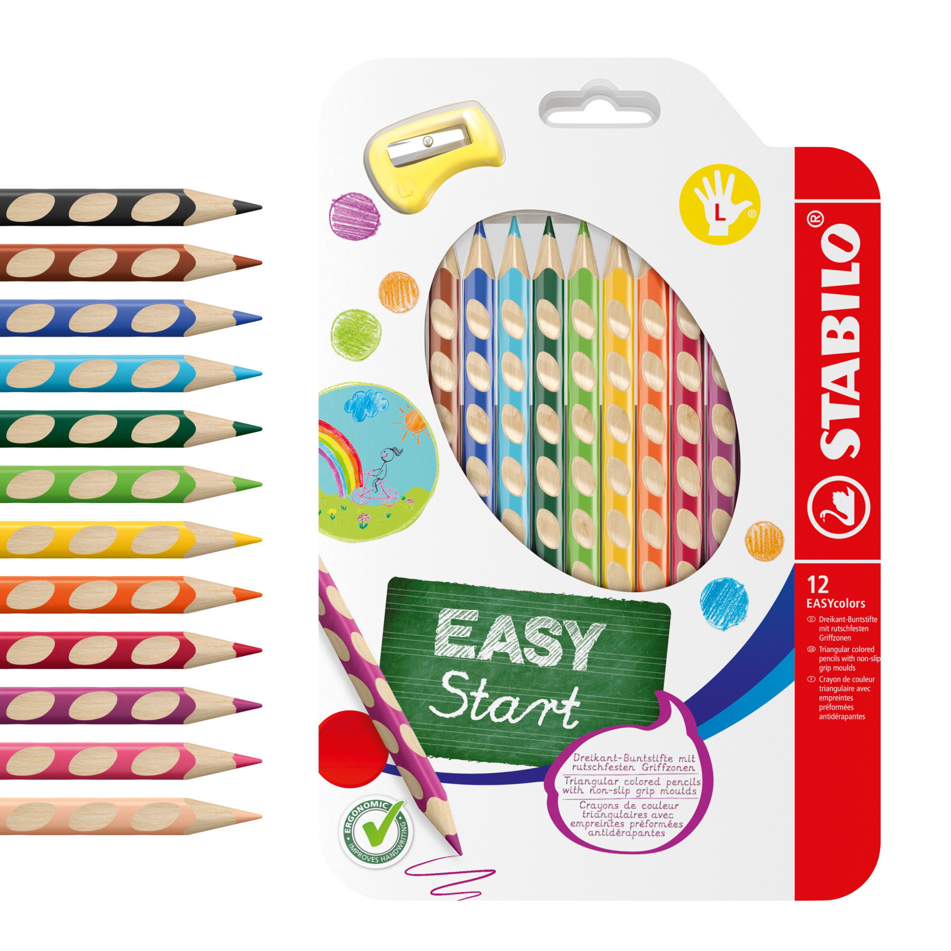 Ergonomicky tvarovaná pastelka STABILO EASYcolors Pastelky STABILO EASYcolors