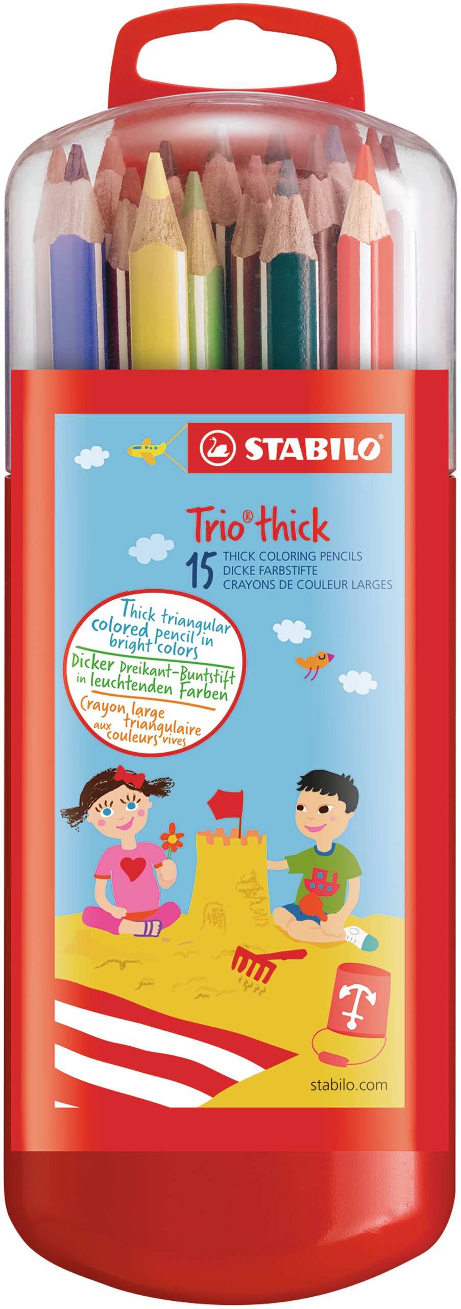 Matite colorate STABILO Trio thick