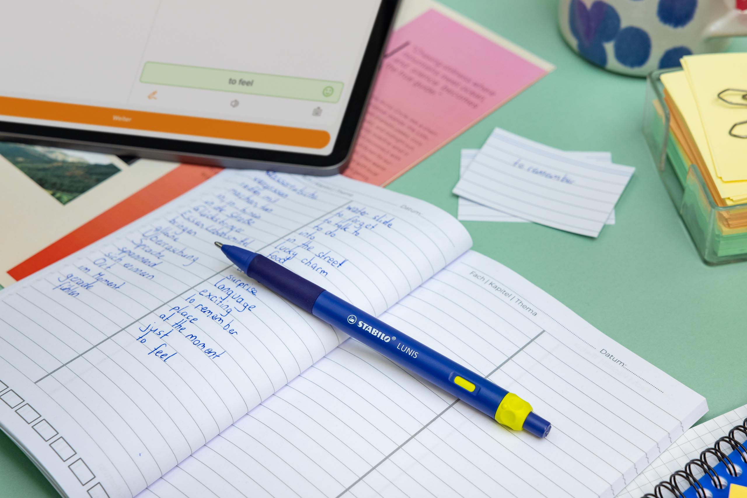 Stift, Text