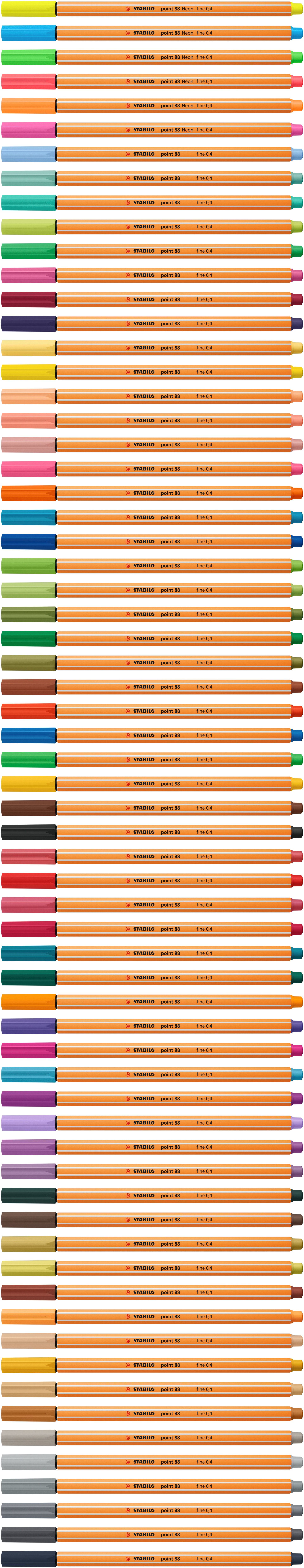 Fineliner STABILO point 88 Buntstifte, Holzstifte, Buntstifte Set, Farbstifte, Kinderstifte