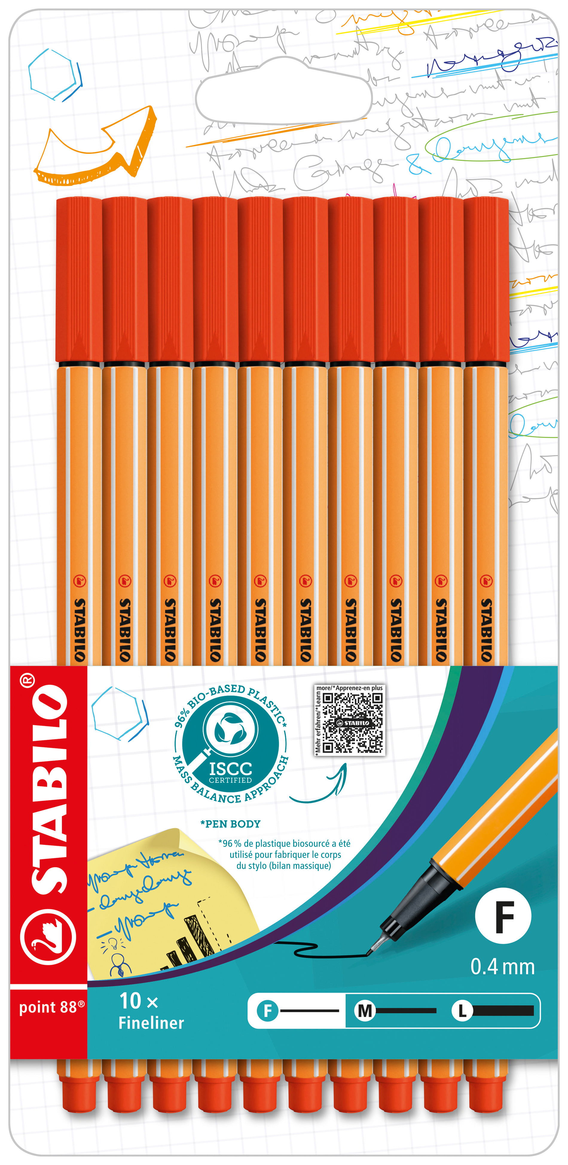 Fineliner & Filzschreiber STABILO point 88 rot