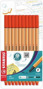 Jemná linka/ Fibre- Tip Pen STABILO point 88 červená