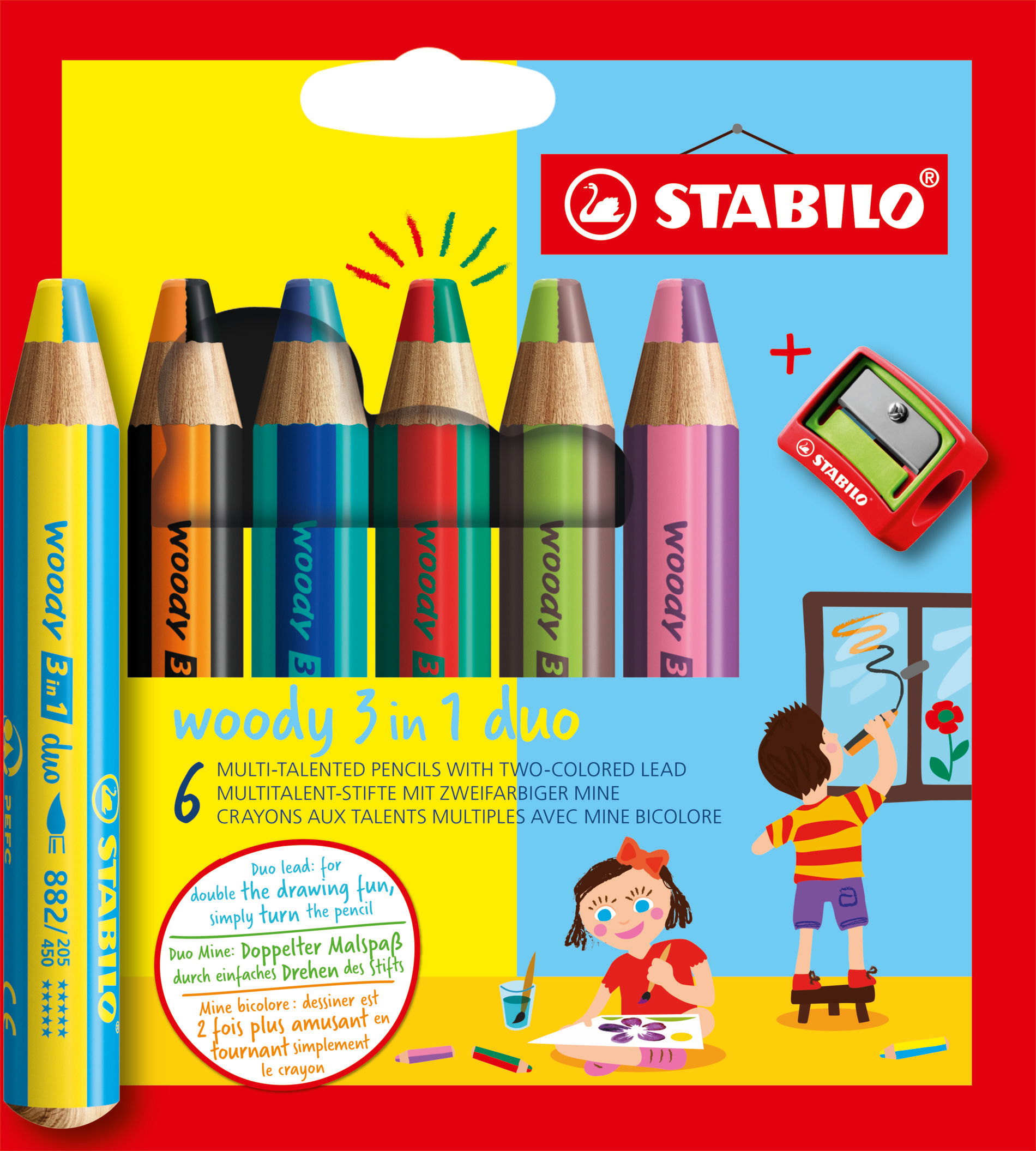 Buntstift STABILO woody 3 in 1 duo Buntstifte STABILO woody 3 in 1 duo