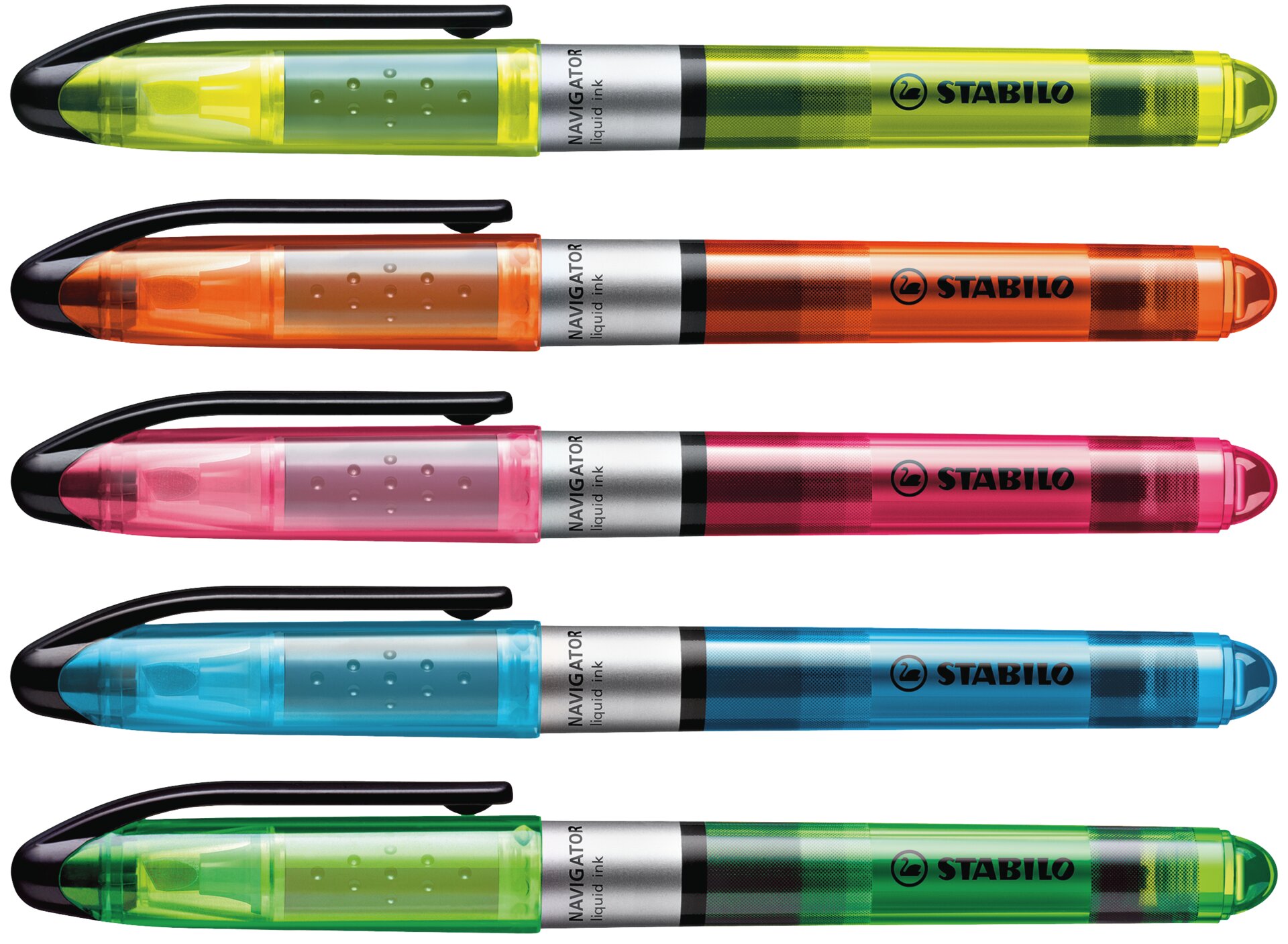 Nass-Tintenstift, Navigations-Tintenstift, Highlighter, neonfarben, Stabilo