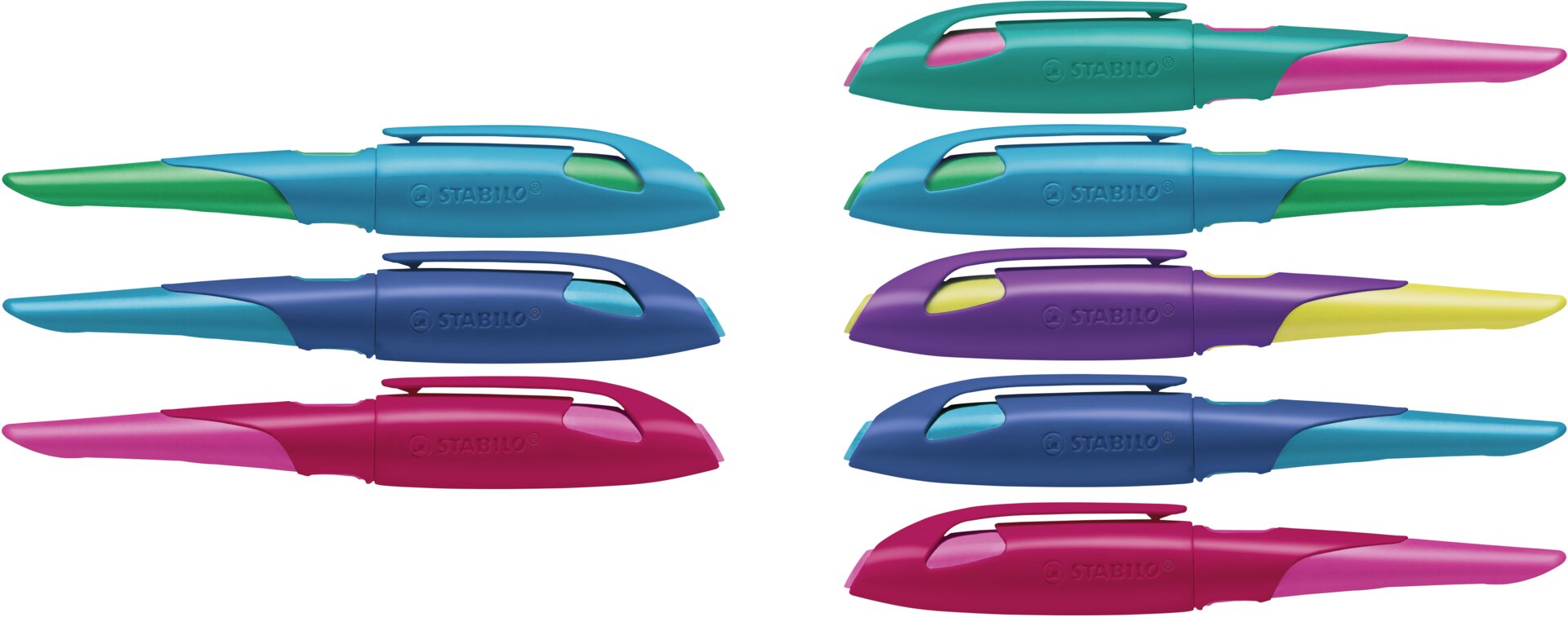 Kunststoffstifte, Kugelschreiber, Verschiedene Farben, Clip-Design, Mehrfarbig