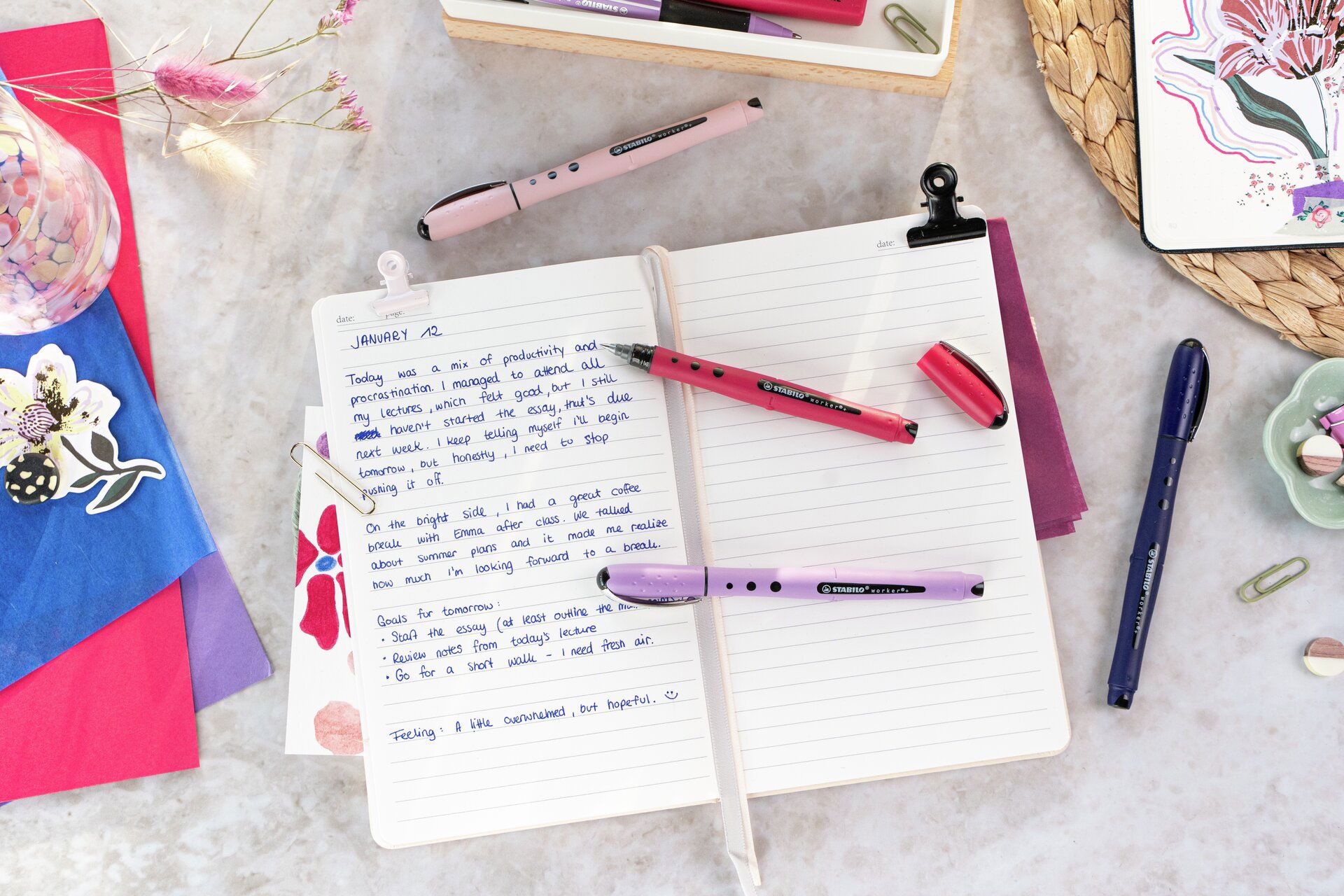 Rollerball STABILO worker+ fine / medium