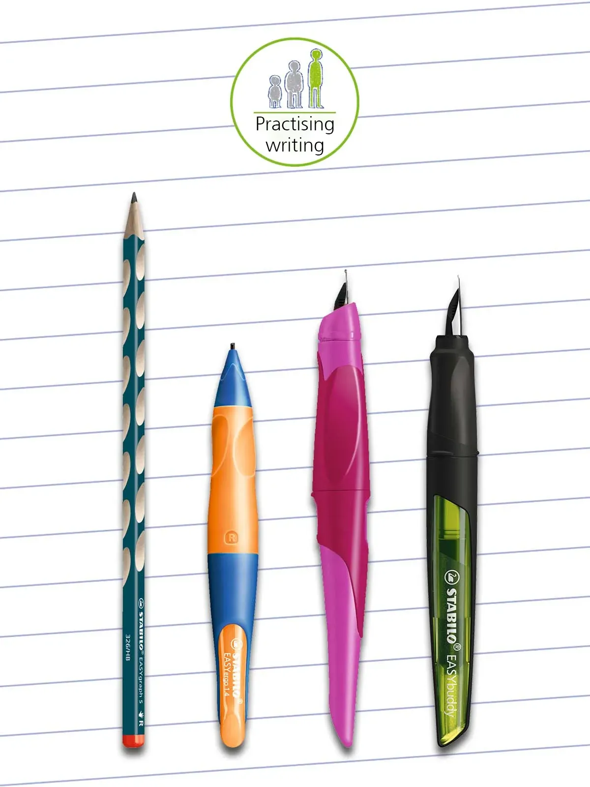 STABILO EASY learning to write system step 3: practising writing
