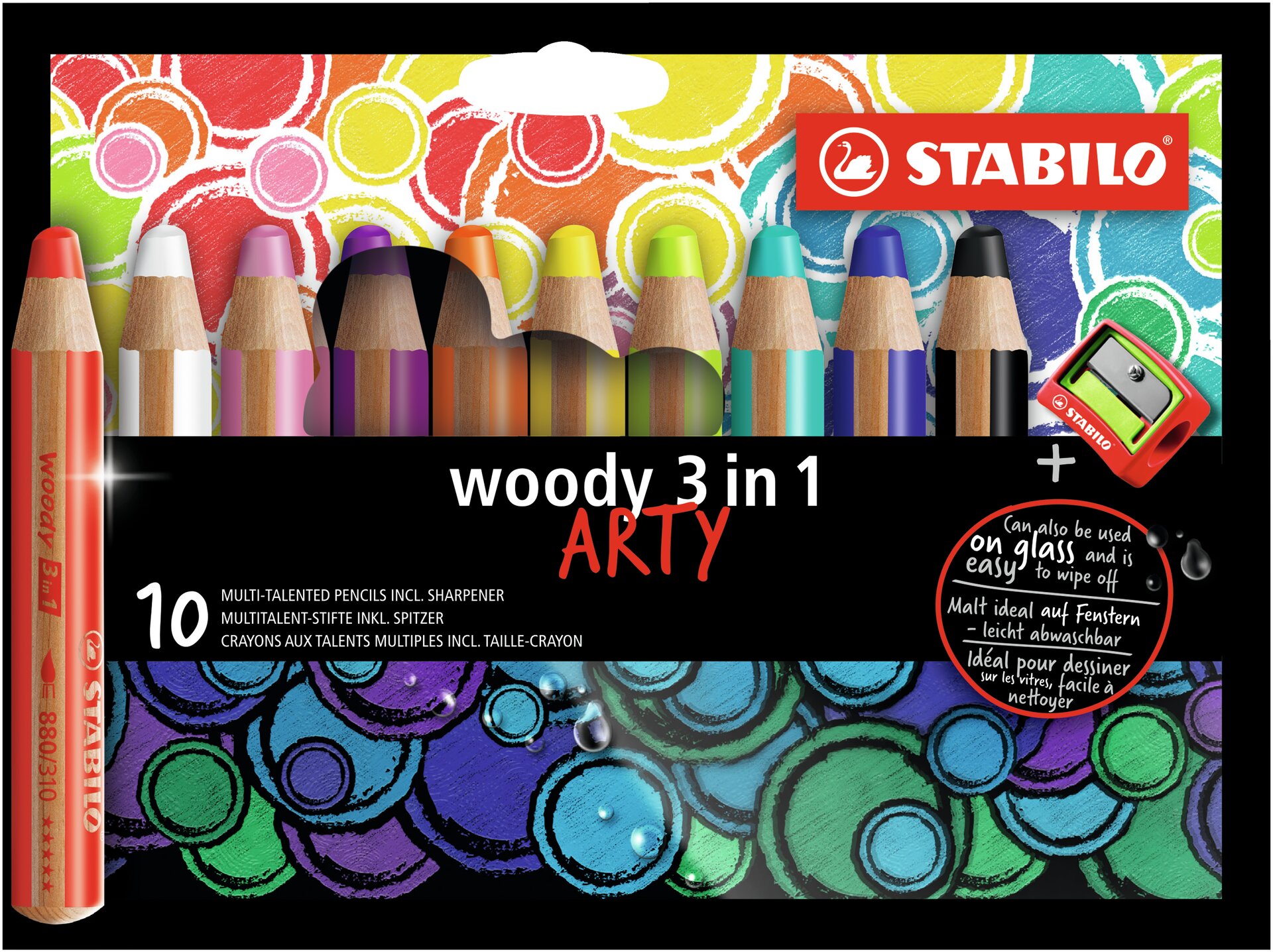 Crayons de couleurs STABILO woody 3 in 1 ARTY