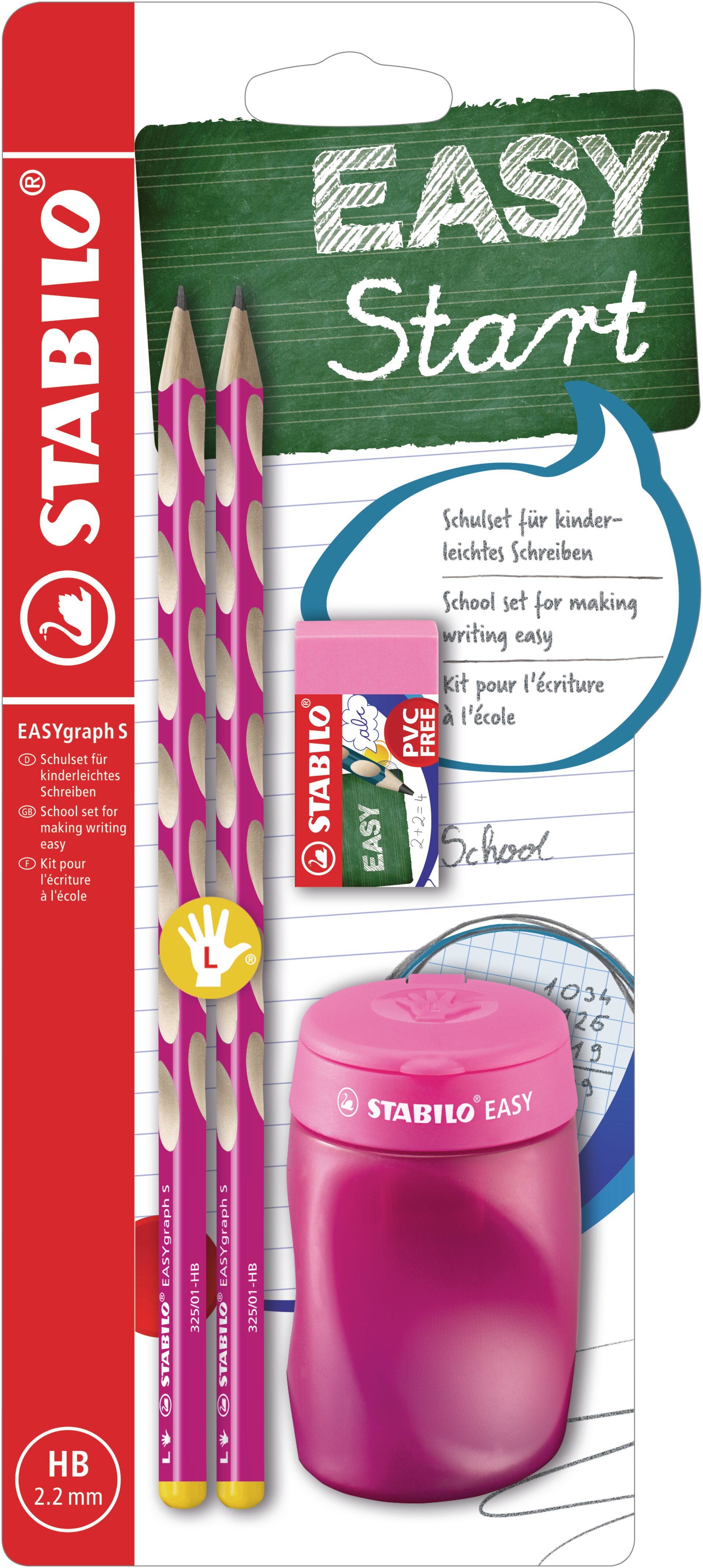 B-56677-3 EASYgraph S School Set pink L Tužky STABILO EASYgraph S