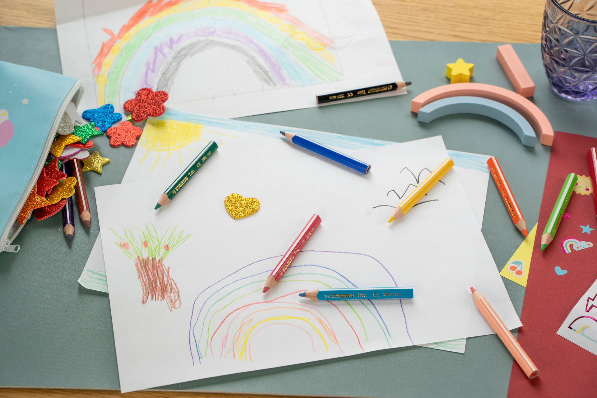 Colored Pencils STABILO Trio thick short