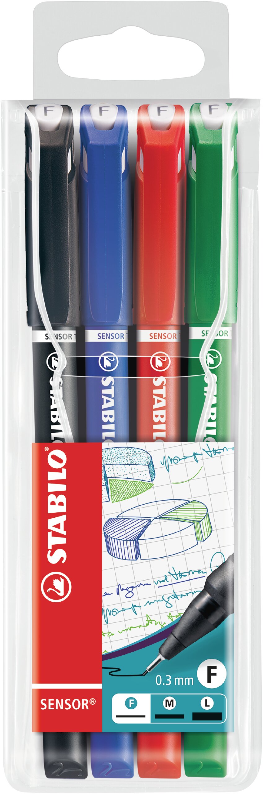 Fineliner mit gefederter F-Spitze STABILO SENSOR fine Fineliner & Filzschreiber STABILO SENSOR fine