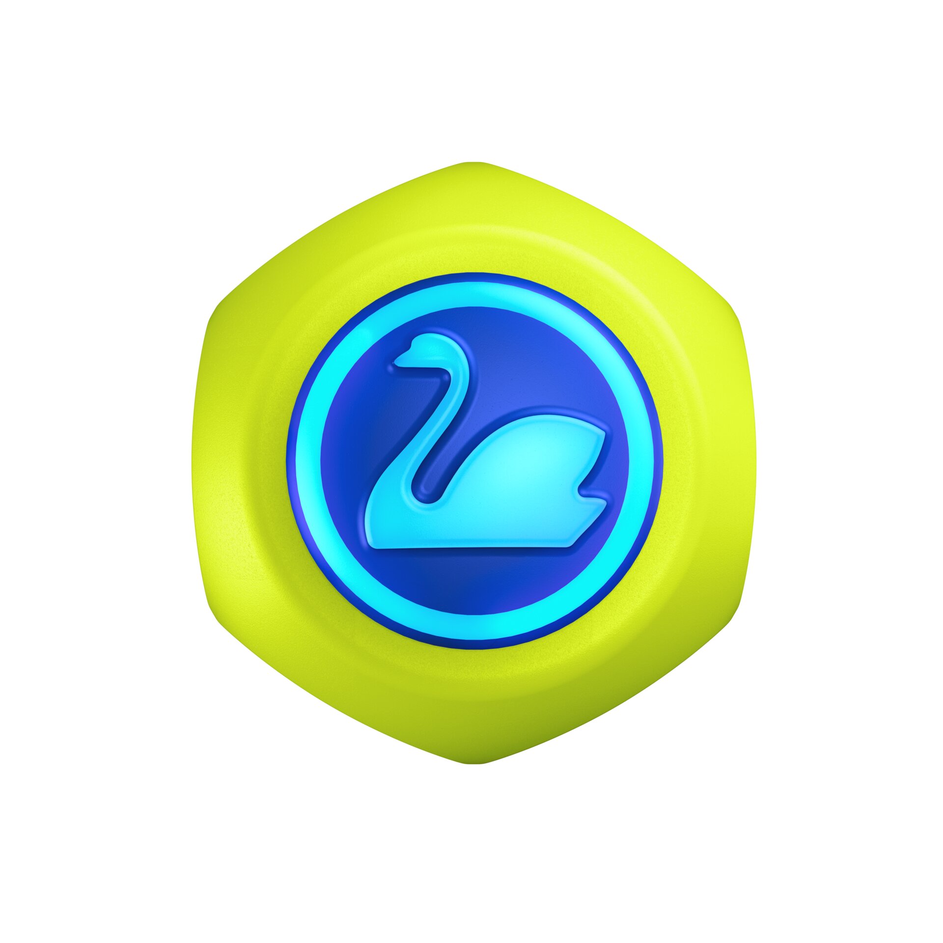 STABILO DigiPen, tennis-swan, neon-yellow, icon, 3d-icon, badge