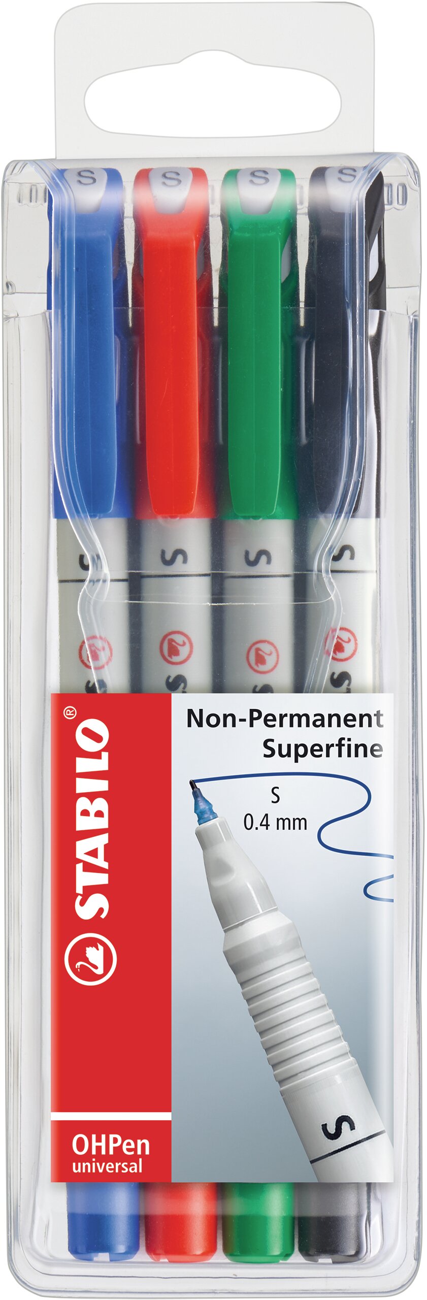 Stylo-feutre effaçable pointe super fine STABILO OHPen universal Feutres pour rétroprojection et surfaces lisses STABILO OHPen universal