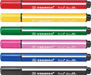 rote Marker, gelbe Marker, grüne Marker, rosa Marker, blaue Marker