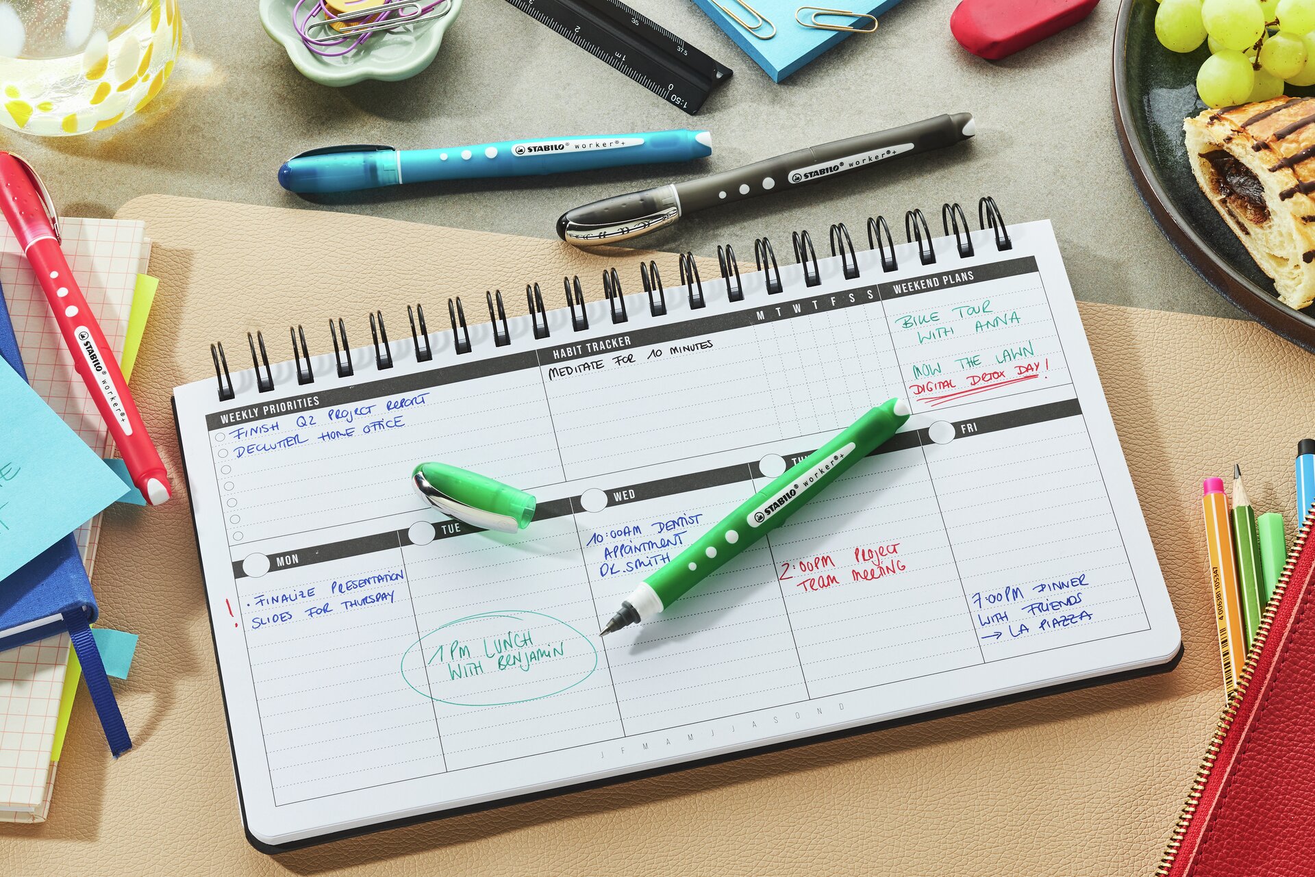 Tintenroller STABILO worker+ colorful