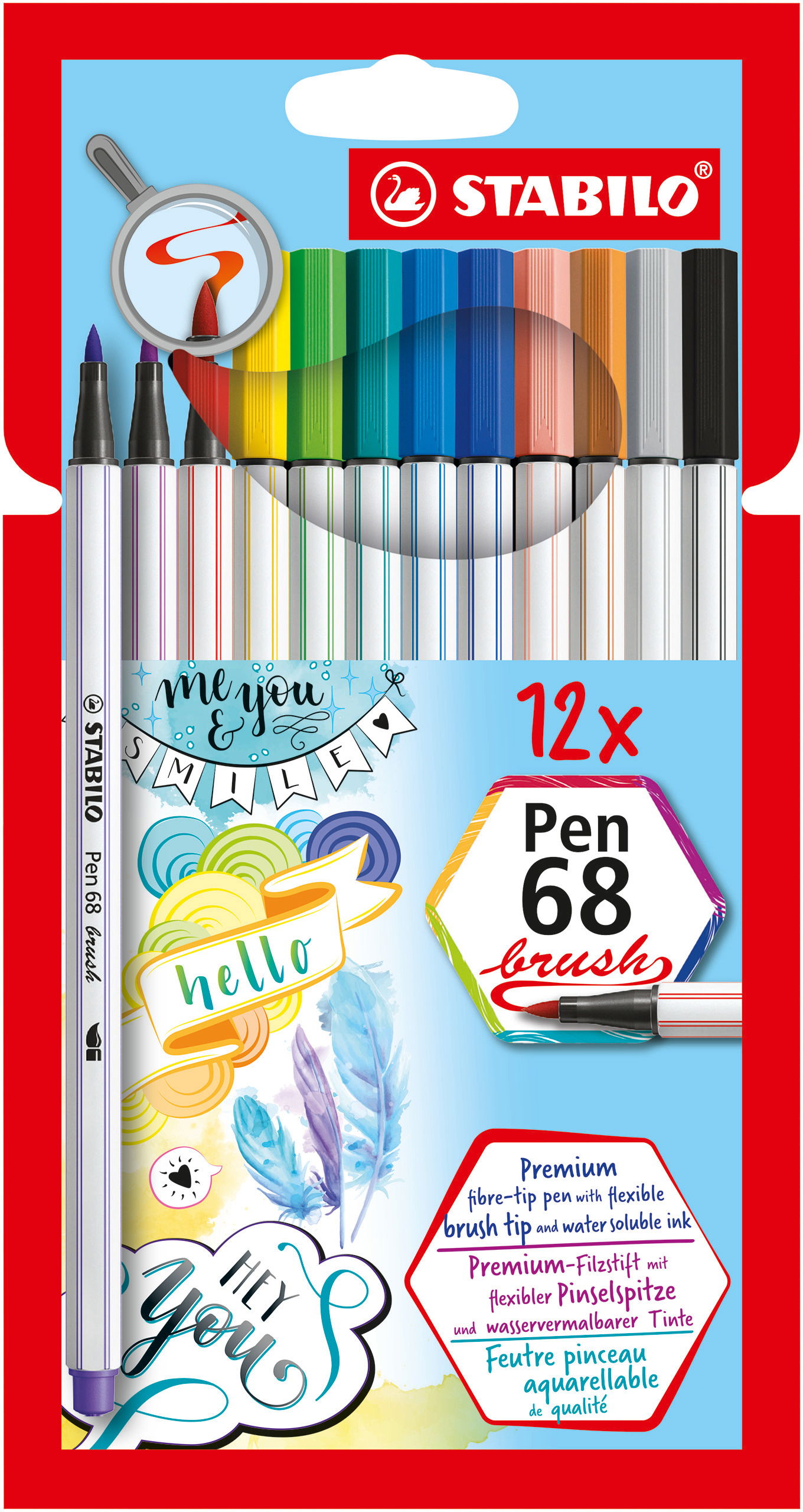 STABILO Pen 68 brush Fiber-Tip Pen STABILO Pen 68 brush