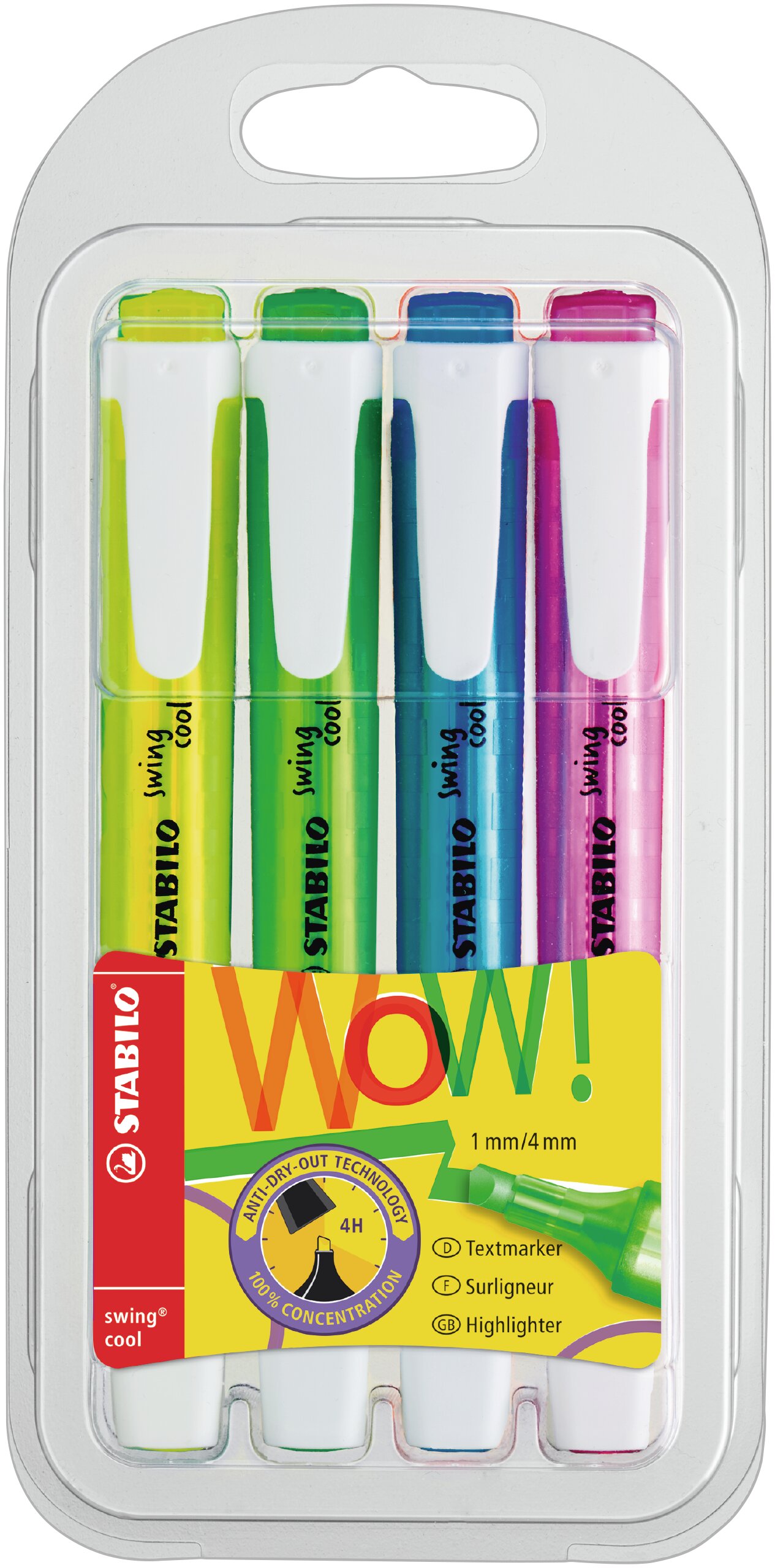 Surligneur format stylo STABILO swing cool Text Marqueurs STABILO swing cool
