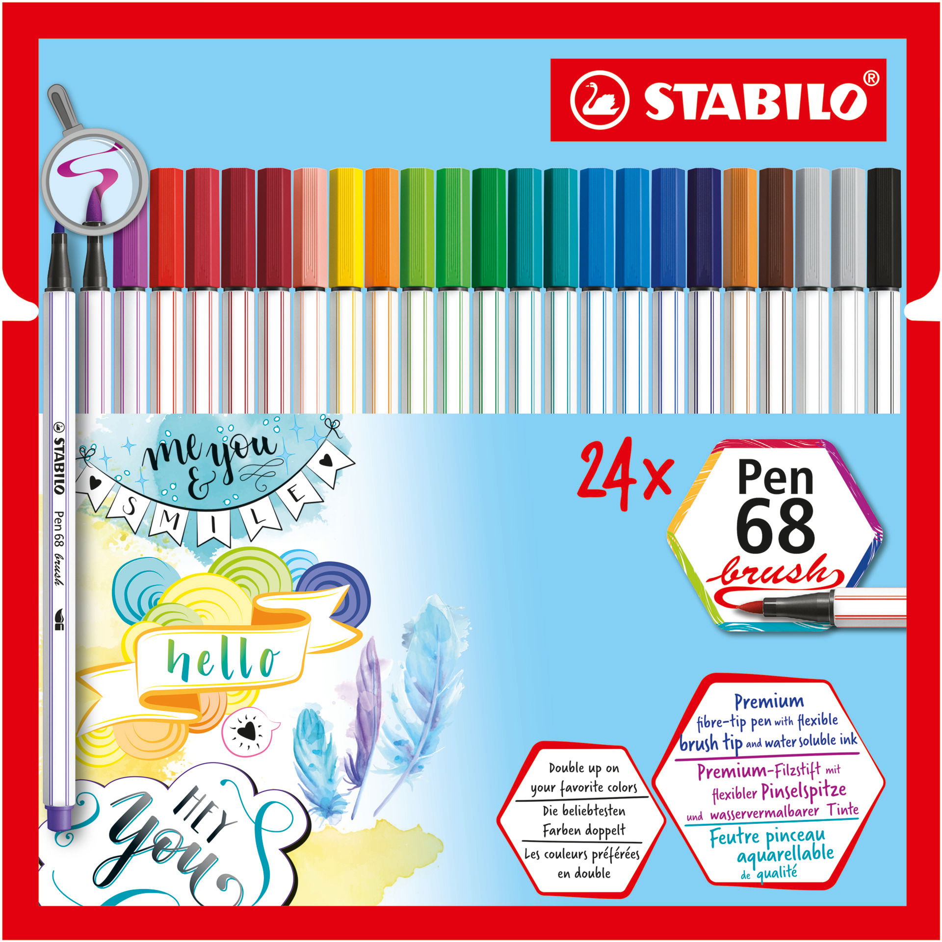 Premium-Filzstift mit Pinselspitze STABILO Pen 68 brush Fasermaler STABILO Pen 68 brush