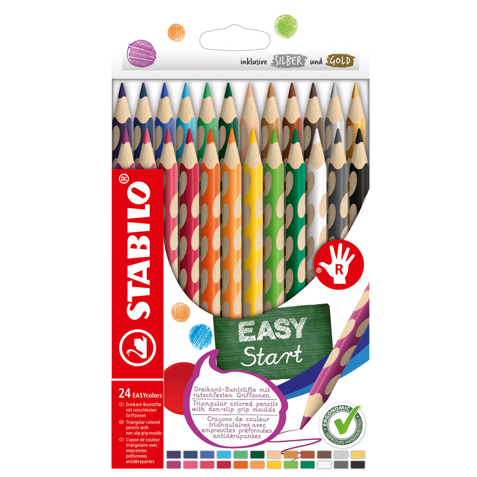 Crayon de couleur ergonomique STABILO EASYcolors Crayons de couleurs STABILO EASYcolors