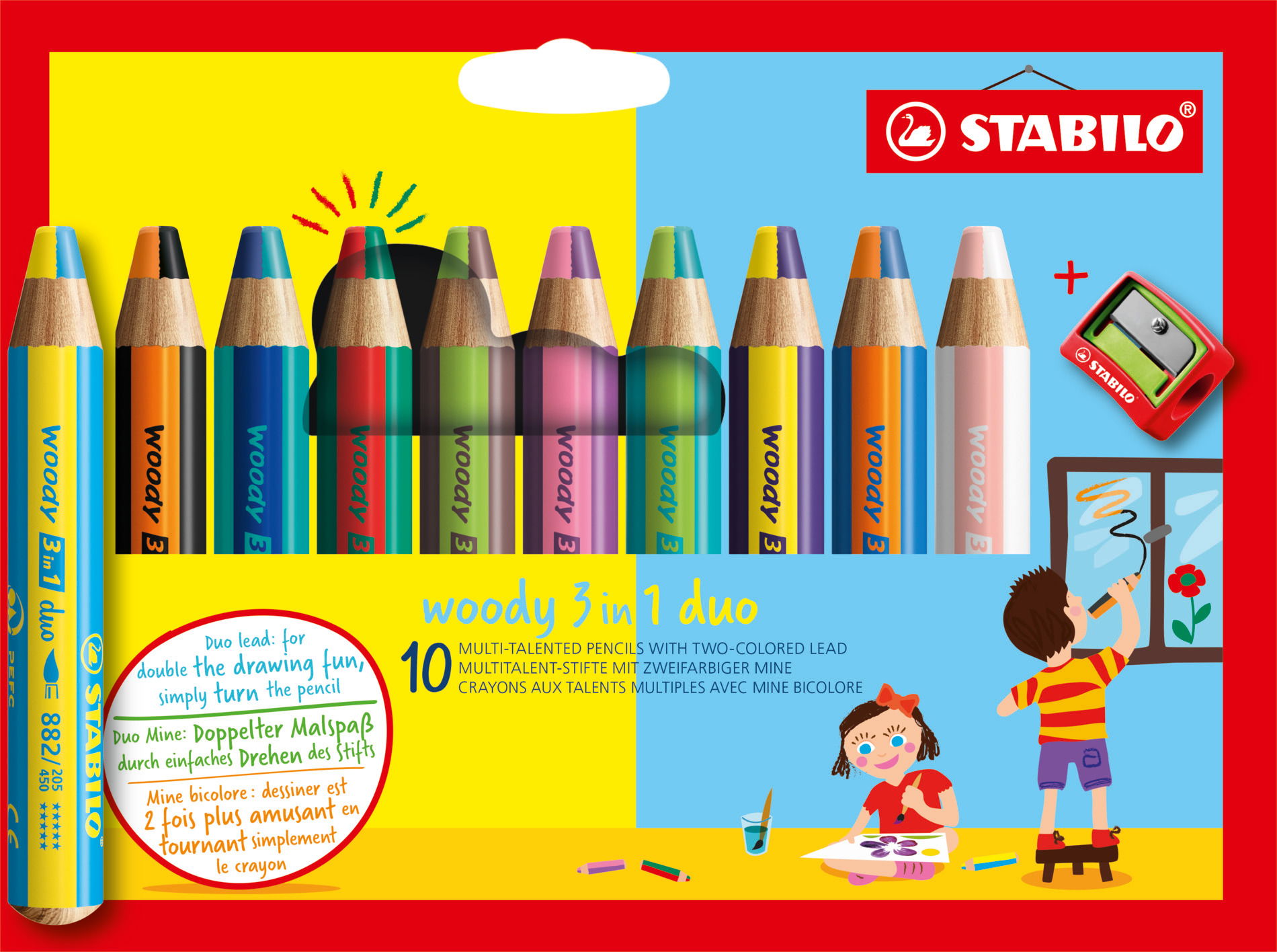 Buntstifte STABILO woody 3 in 1 duo