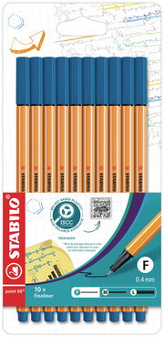 Jemná linka/ Fibre- Tip Pen STABILO point 88 modrý