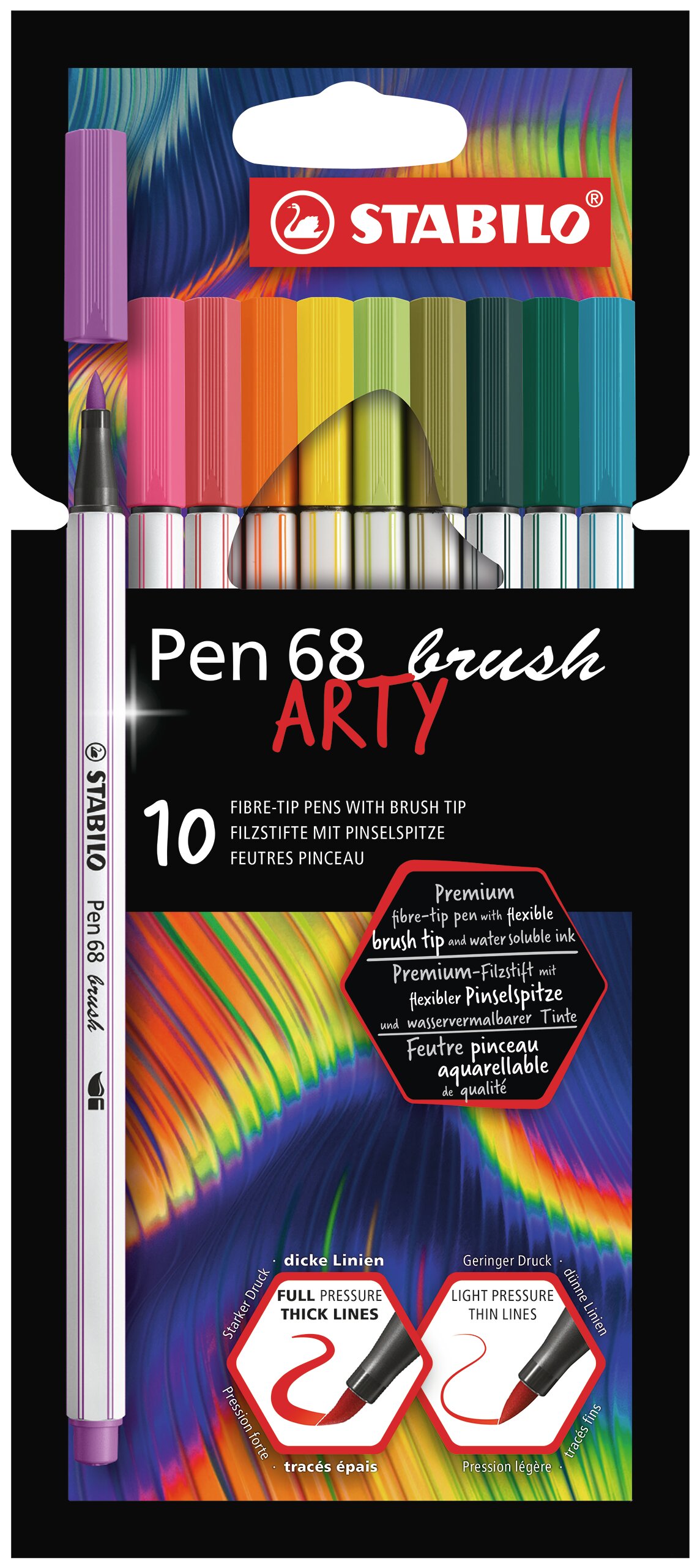 Prémiový vláknový fix se štětcovým hrotem STABILO Pen 68 brush Fiber-Tip Pen STABILO Pen 68 brush